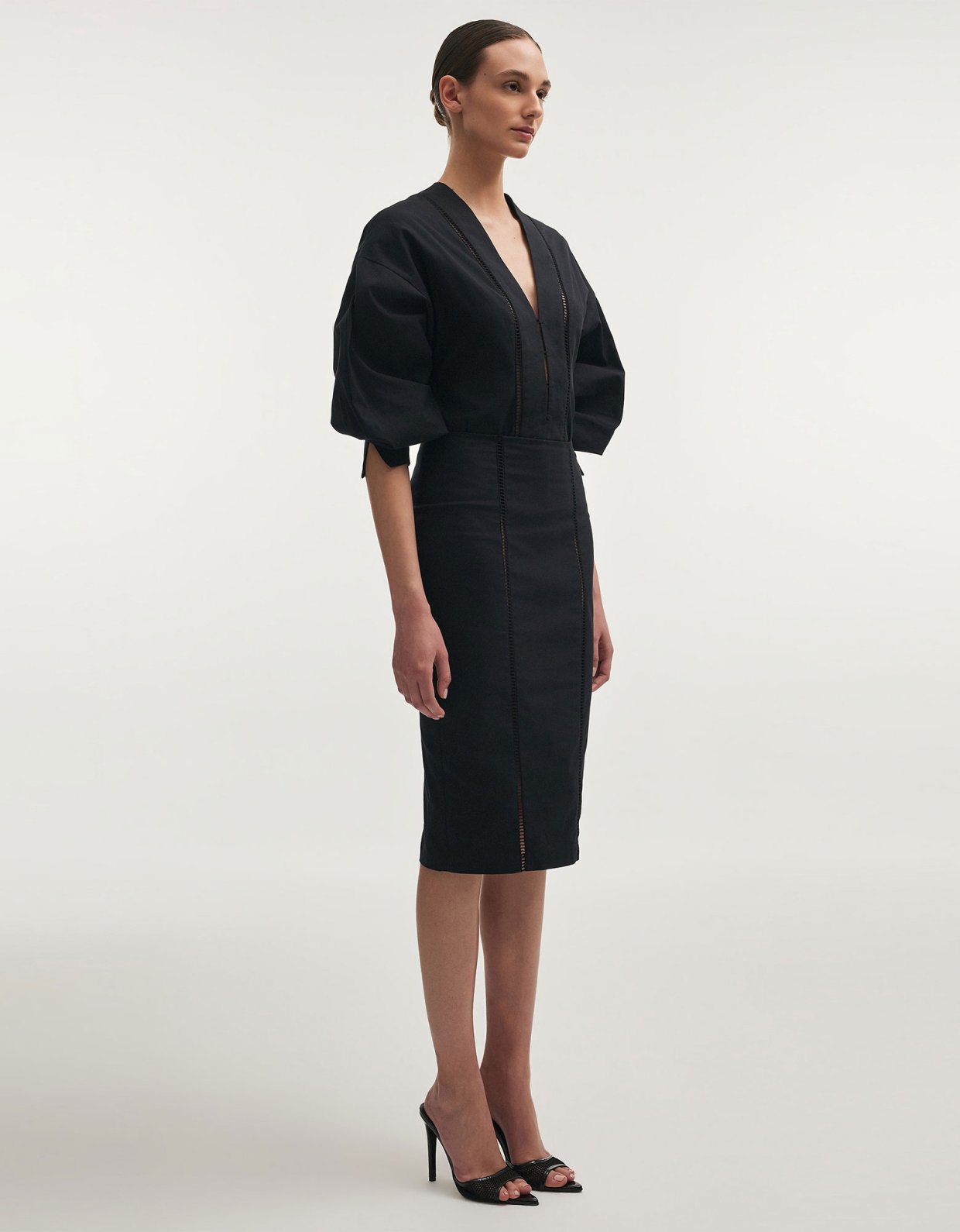 Nadia Rapti Dama midi skirt black