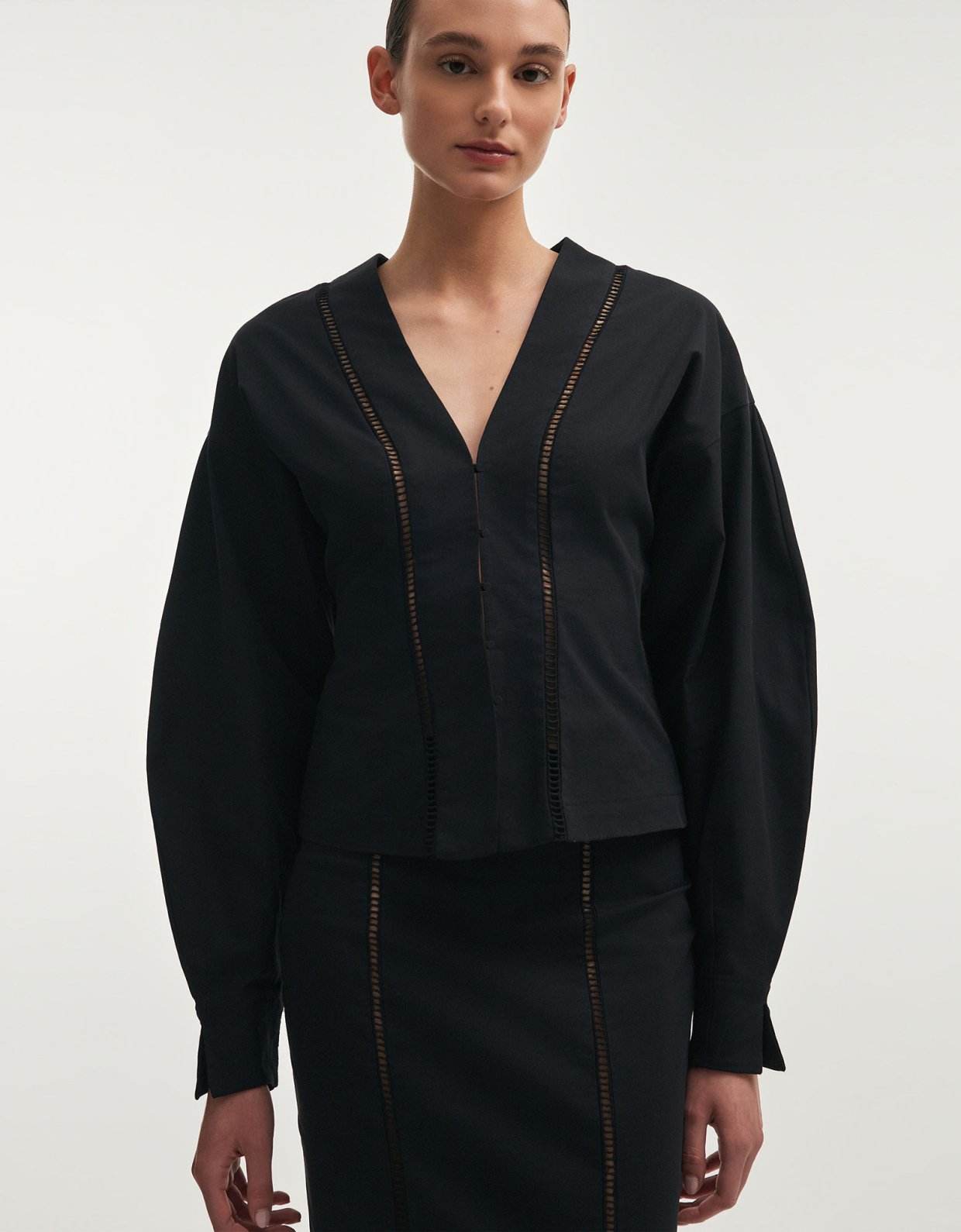 Nadia Rapti Dama shirt black