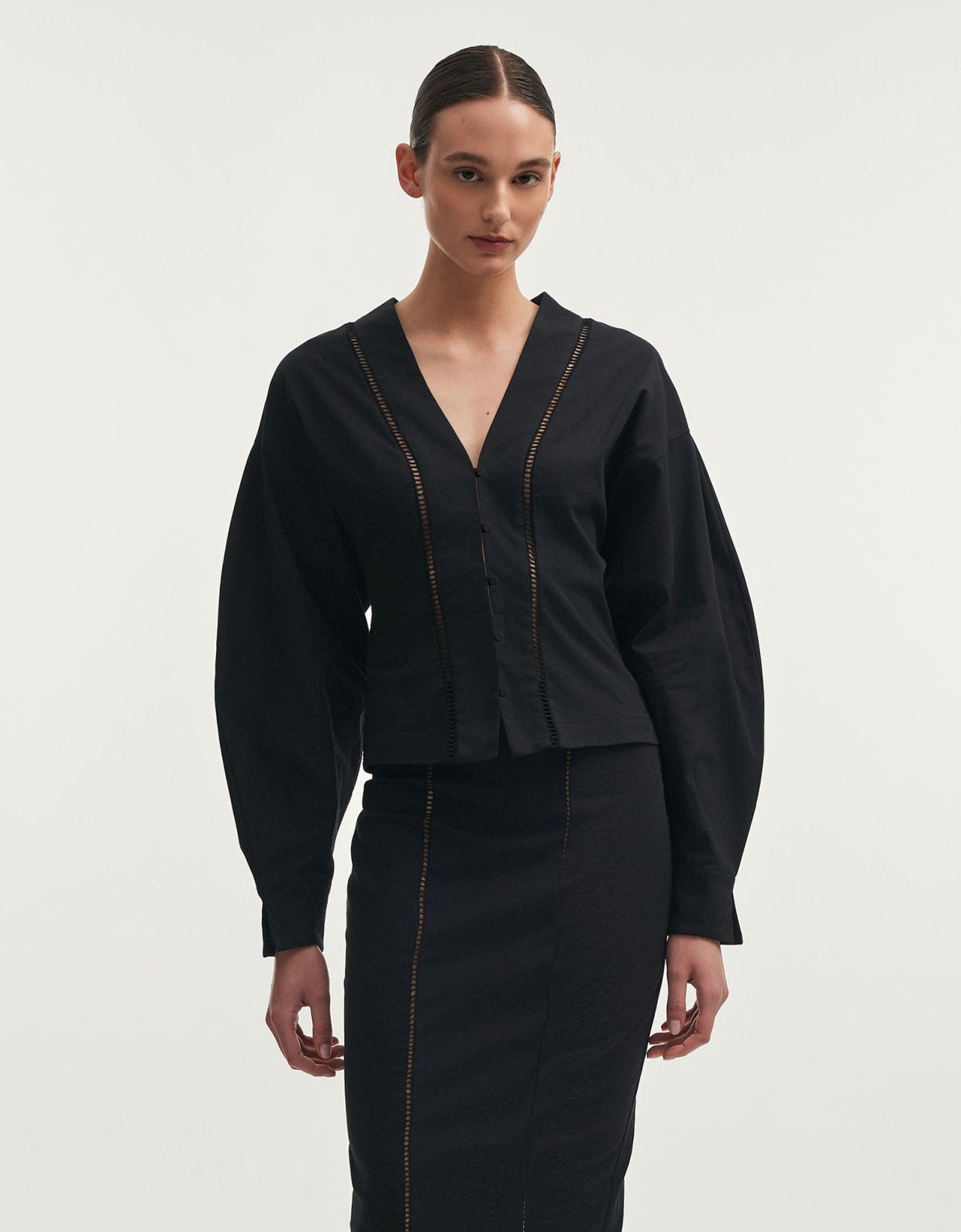 Nadia Rapti Dama shirt black