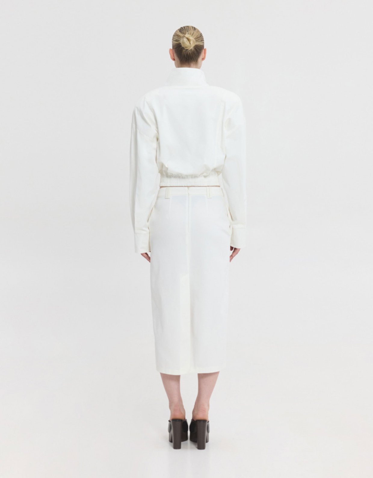 Sunset go Devon midi skirt white