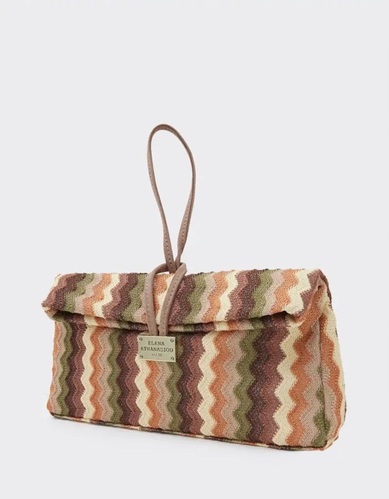 Elena Athanasiou Downtown missoni lunch bag beige