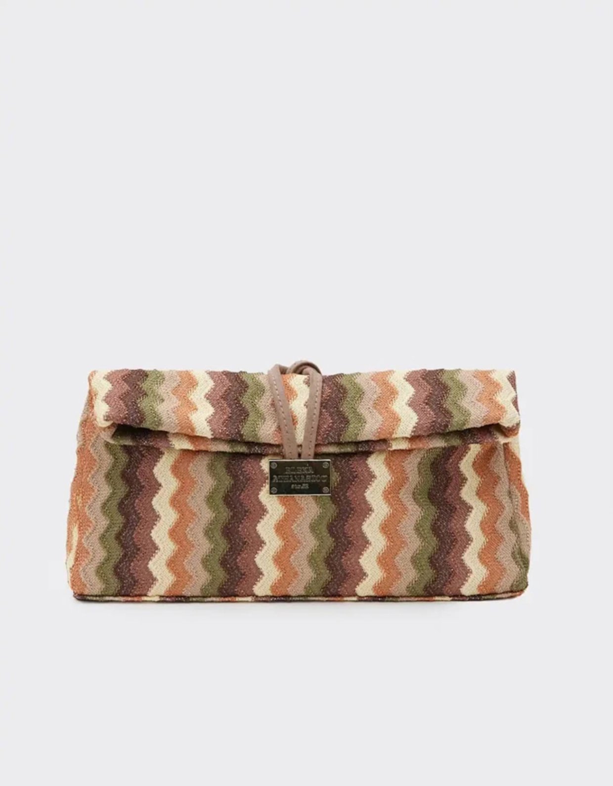 Elena Athanasiou Downtown missoni lunch bag beige
