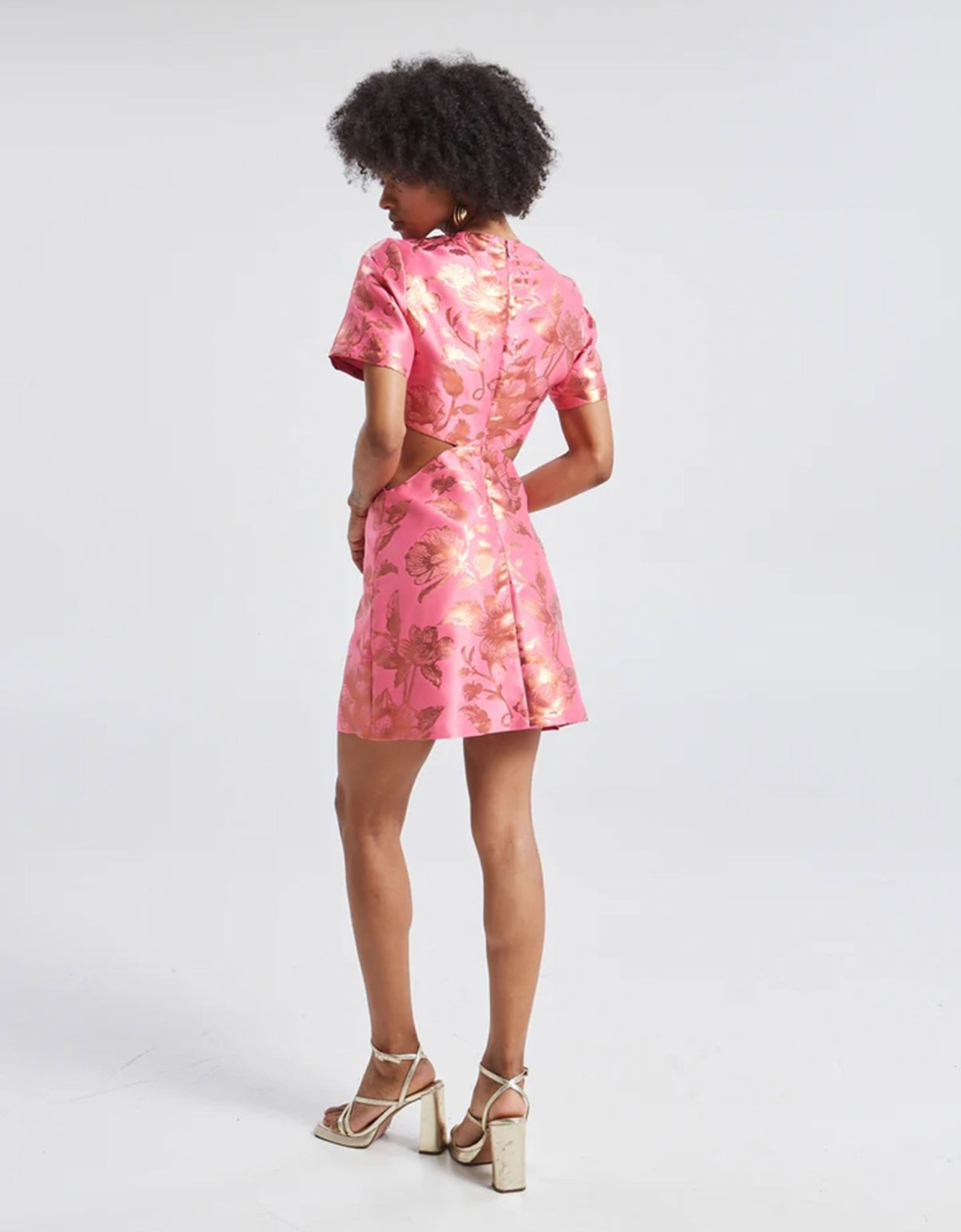 Ananke Clothing Solene brocade cut out mini dress