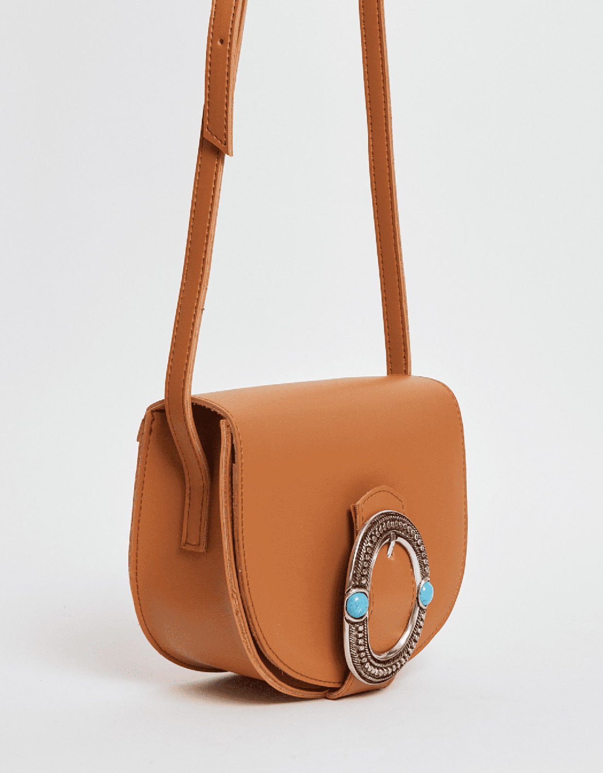 Elena Athanasiou Island crossbody bag cognac