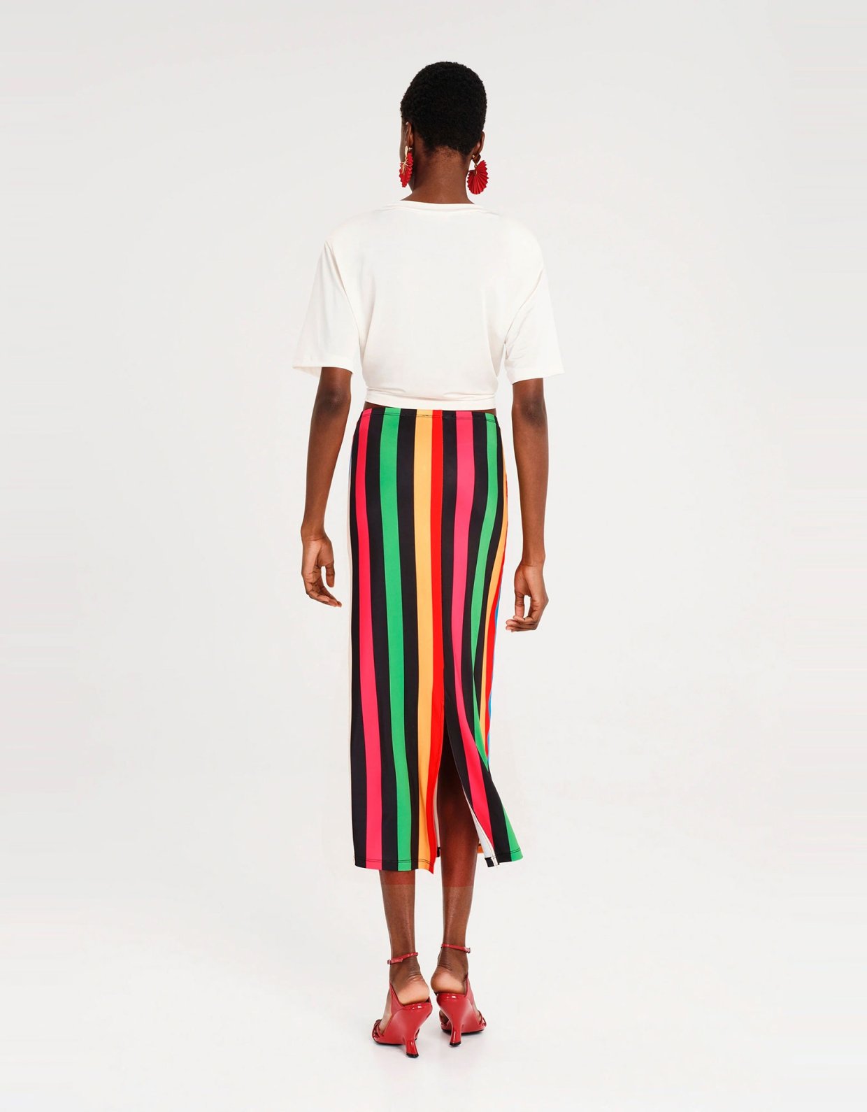 Peace and Chaos Enigma crop top white