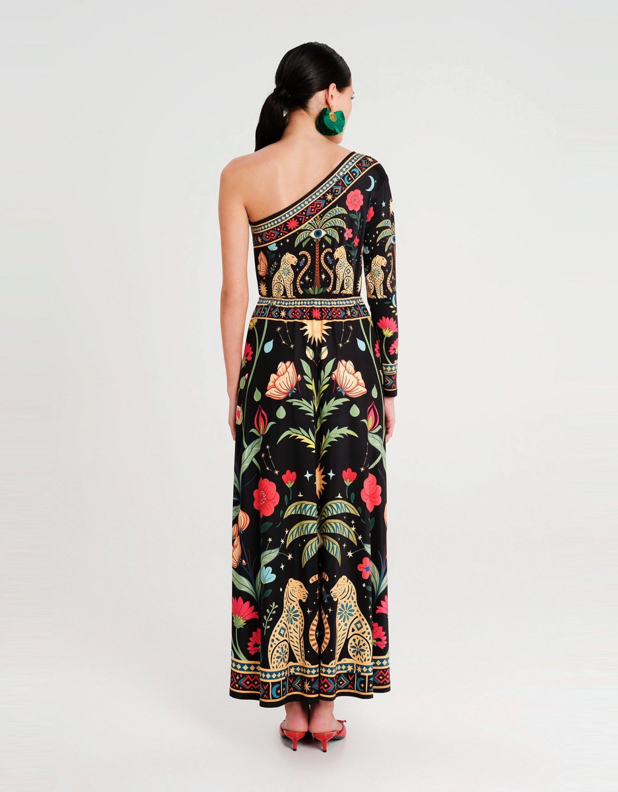 Peace and Chaos Eternity one shoulder long dress