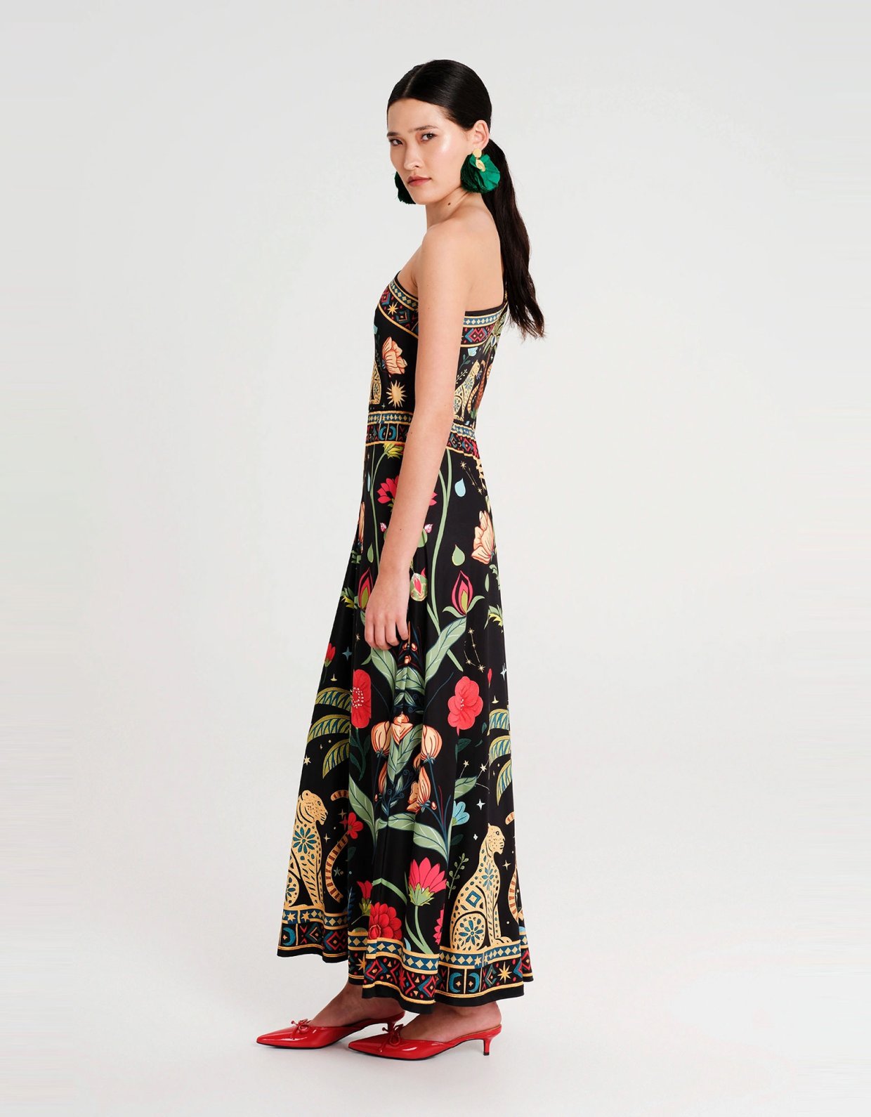 Peace and Chaos Eternity one shoulder long dress