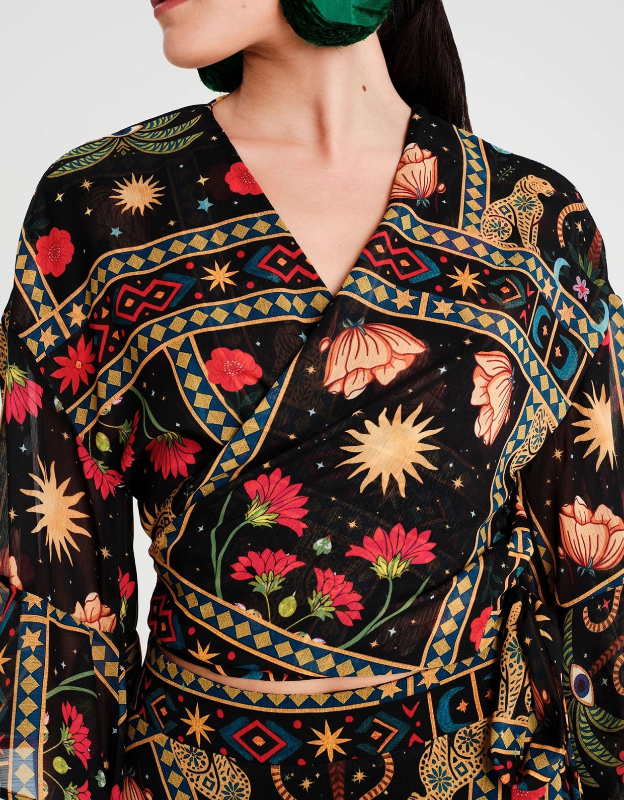 Peace and Chaos Eternity wrap blouse