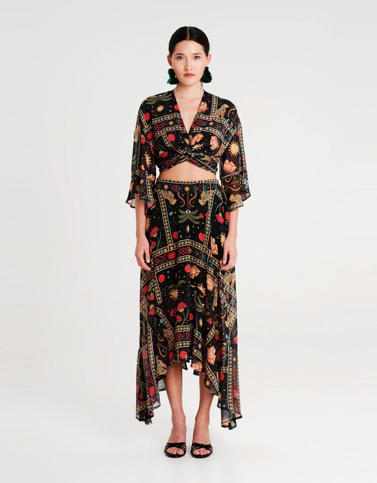 Peace and Chaos Eternity wrap blouse