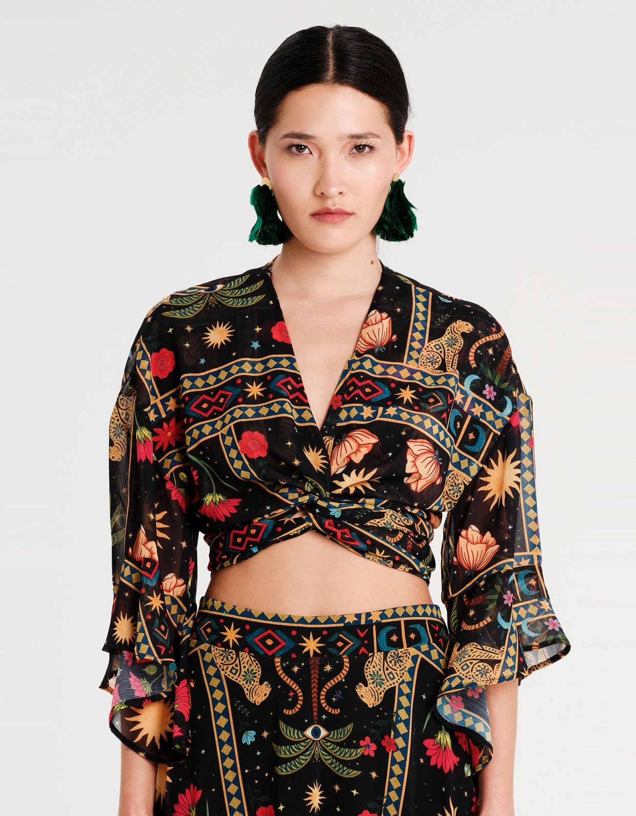 Peace and Chaos Eternity wrap blouse