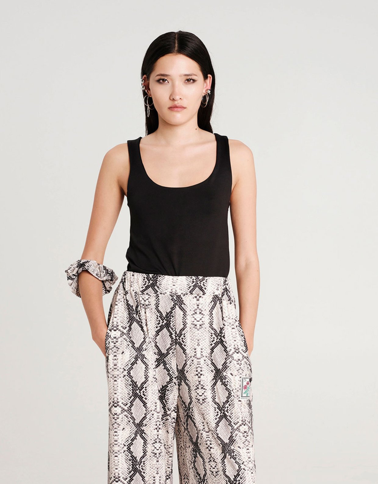 Peace and Chaos Eucalyptus top black