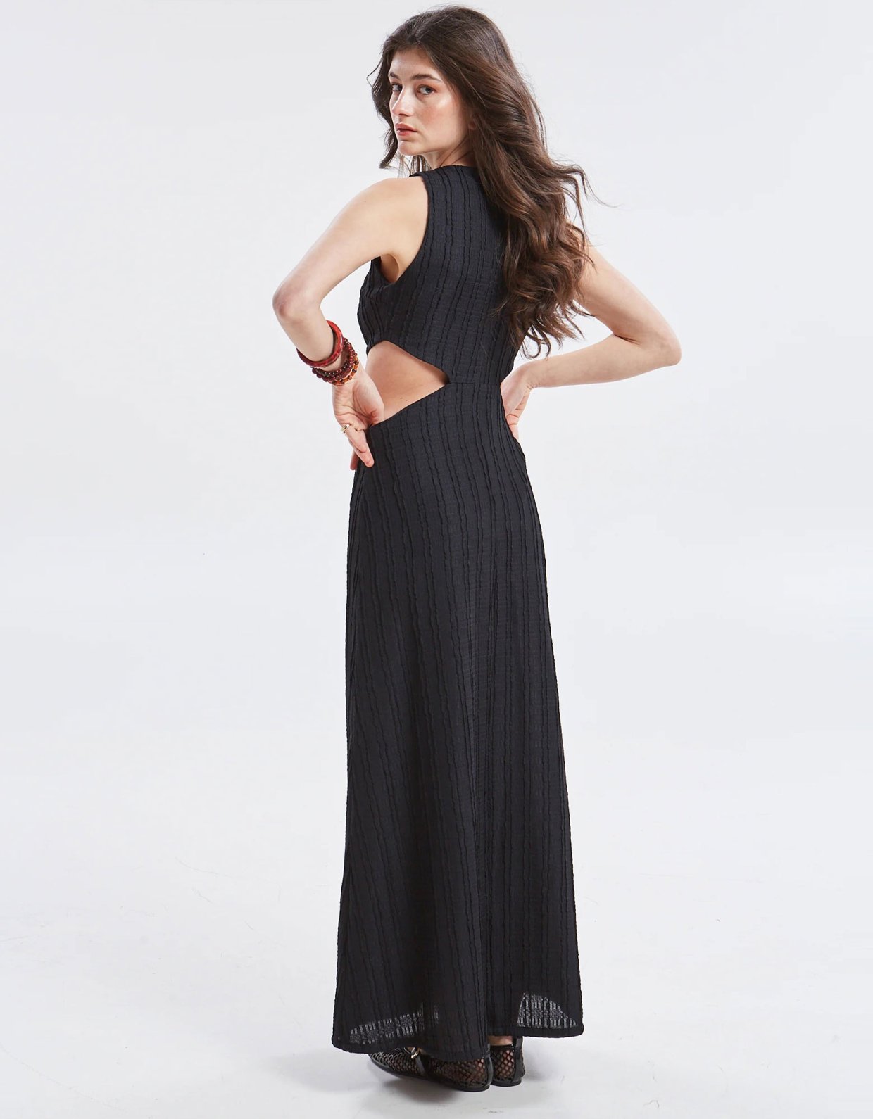 Ananke Clothing Lucina lace cut out dress black