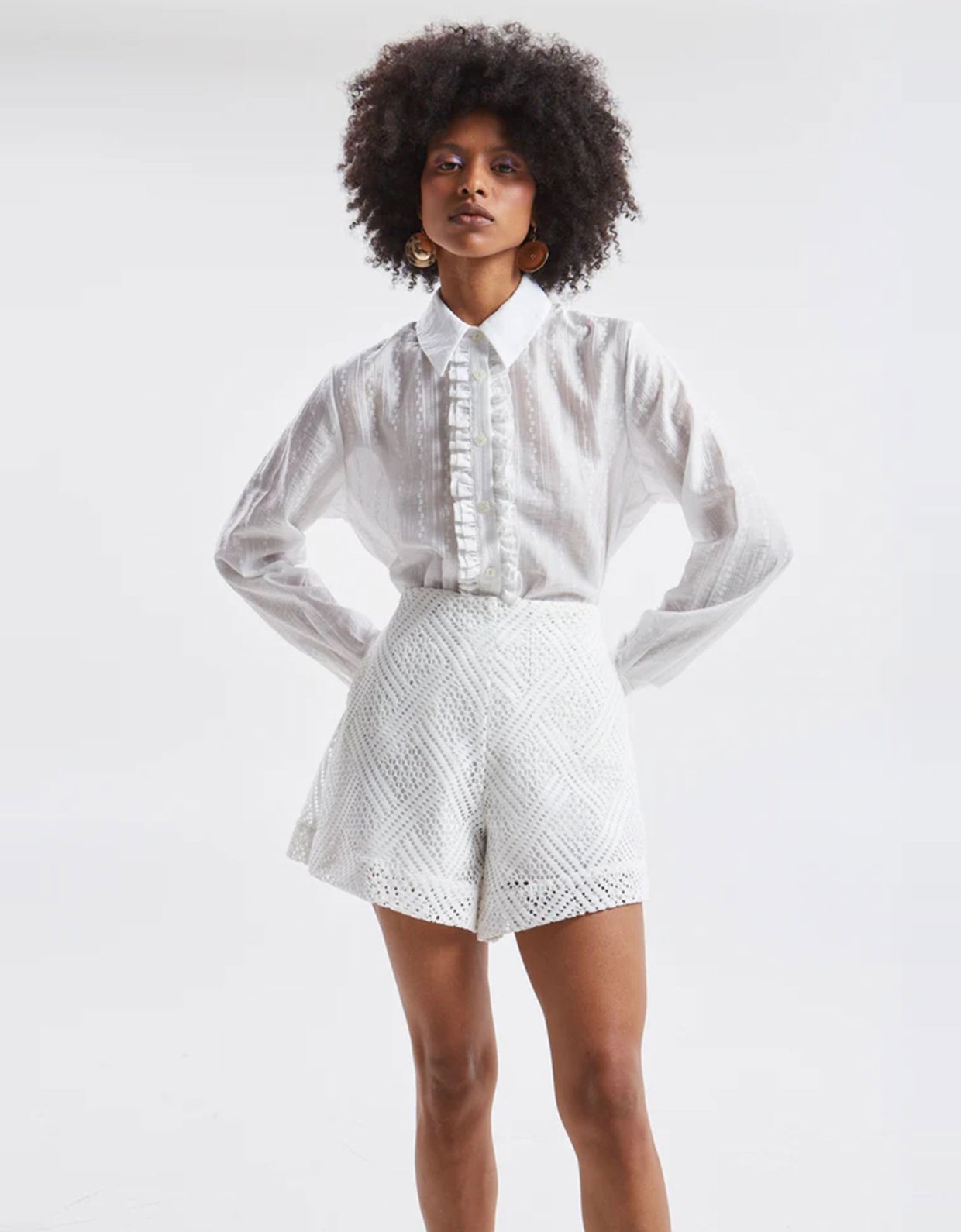 Ananke Clothing Nora knitted shorts white