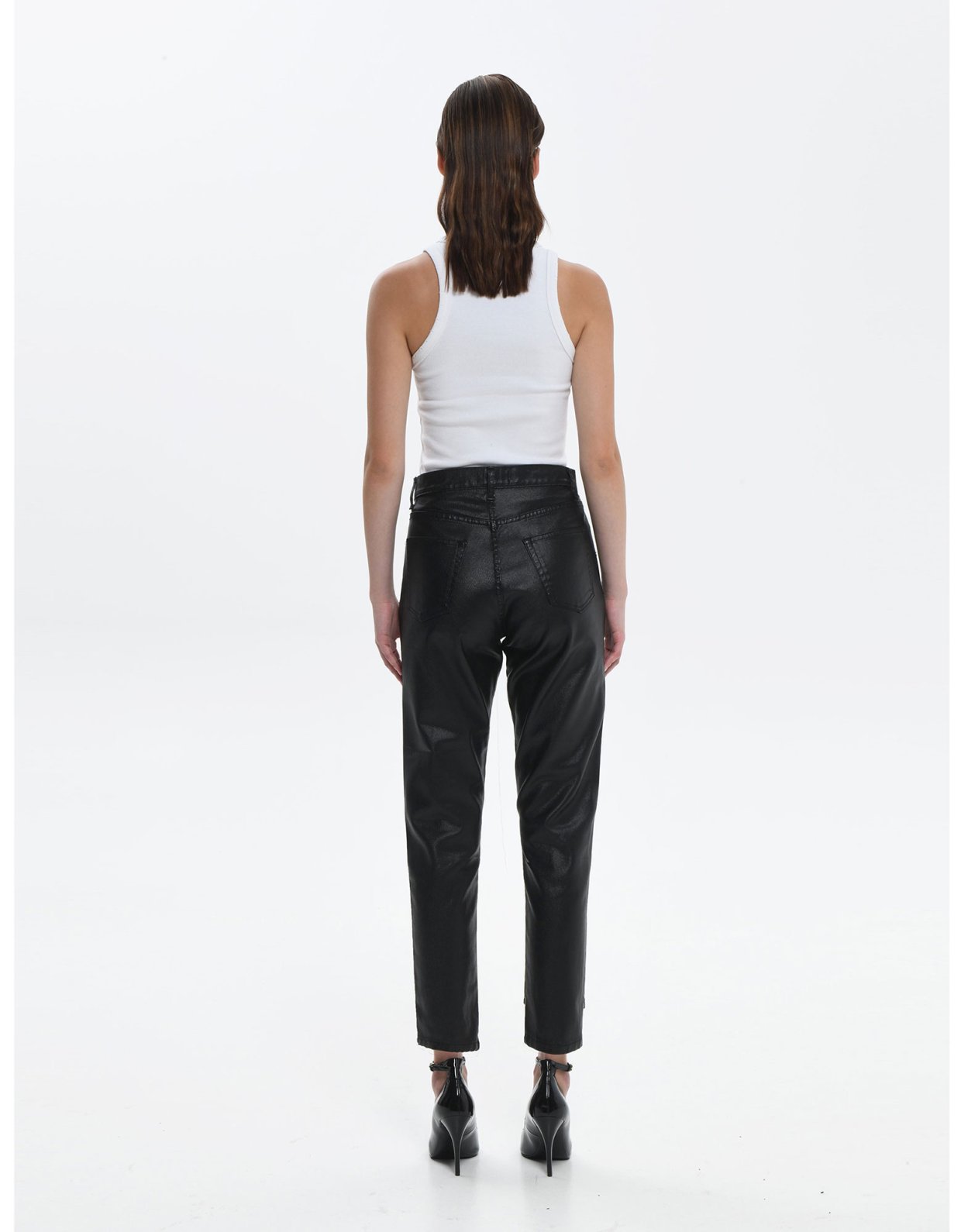 Sac & CO Jeans Angela black foil denim pants