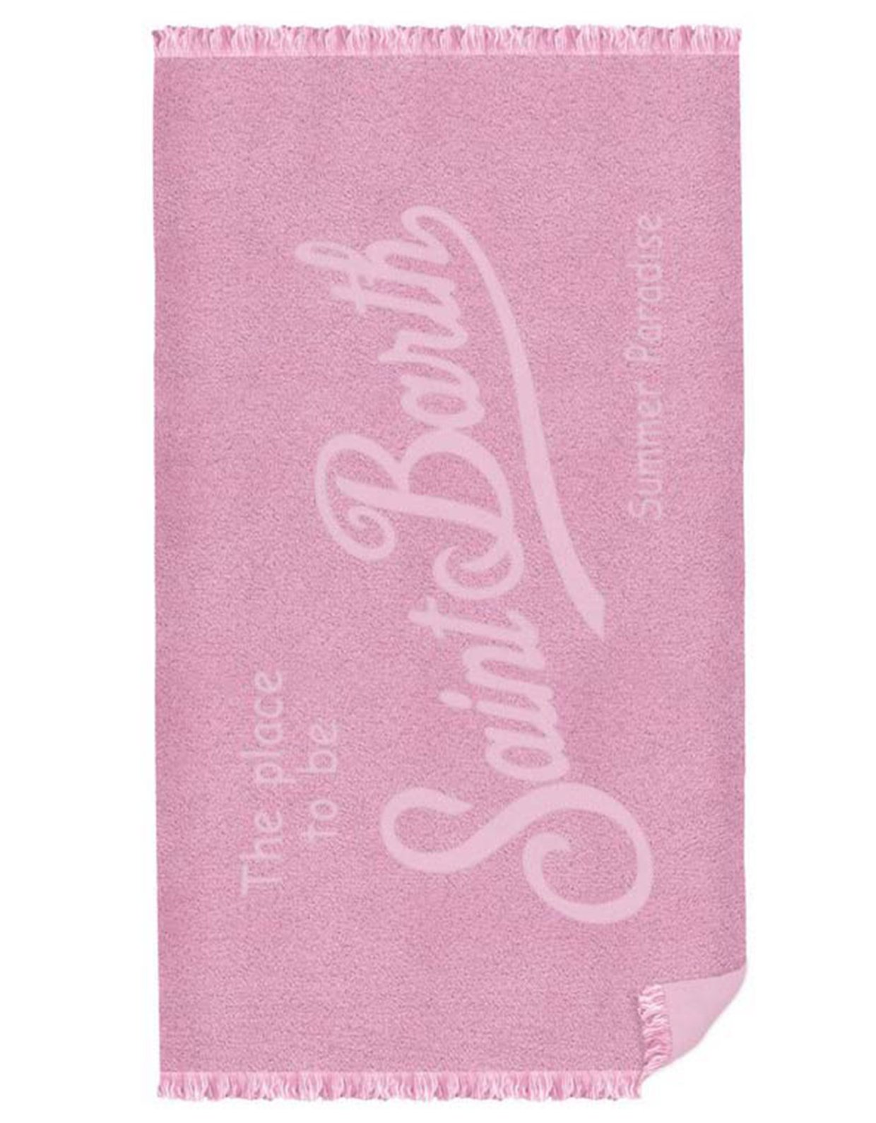 MC2 Saint Barth Foutas terry embossed beach towel pink