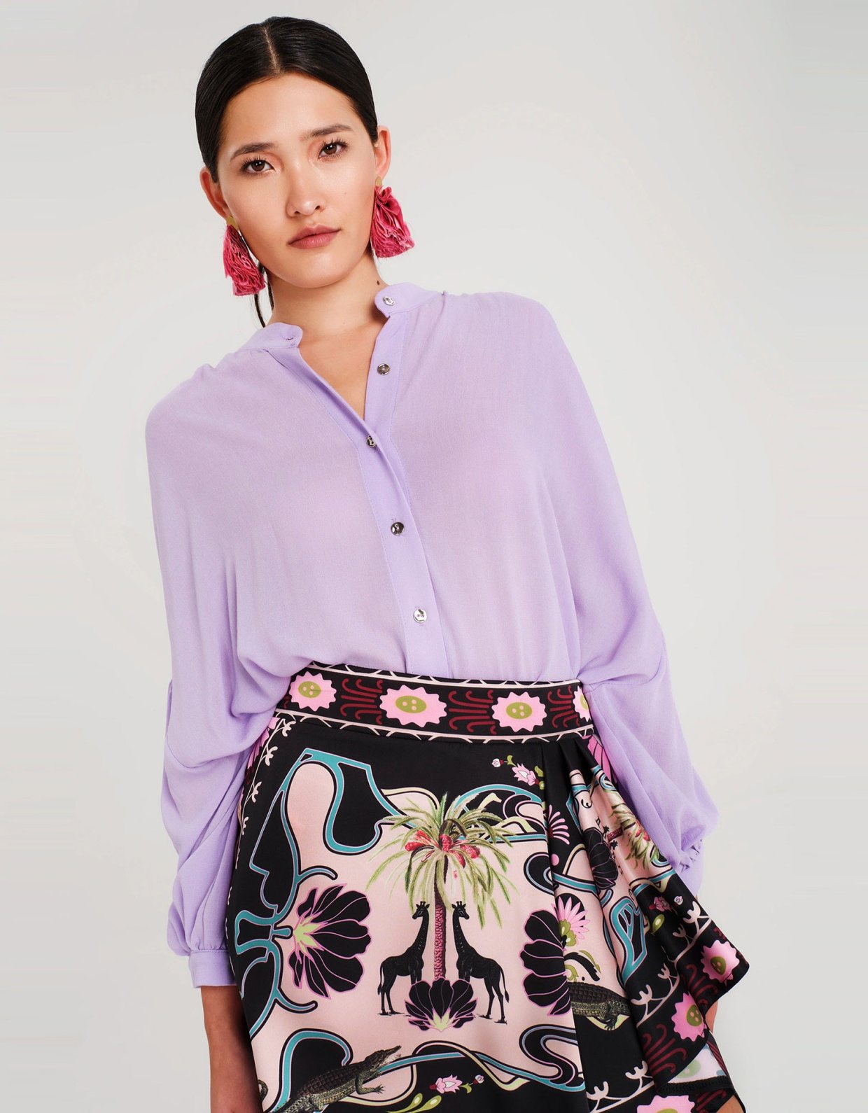 Peace and Chaos Fragility shirt lilac