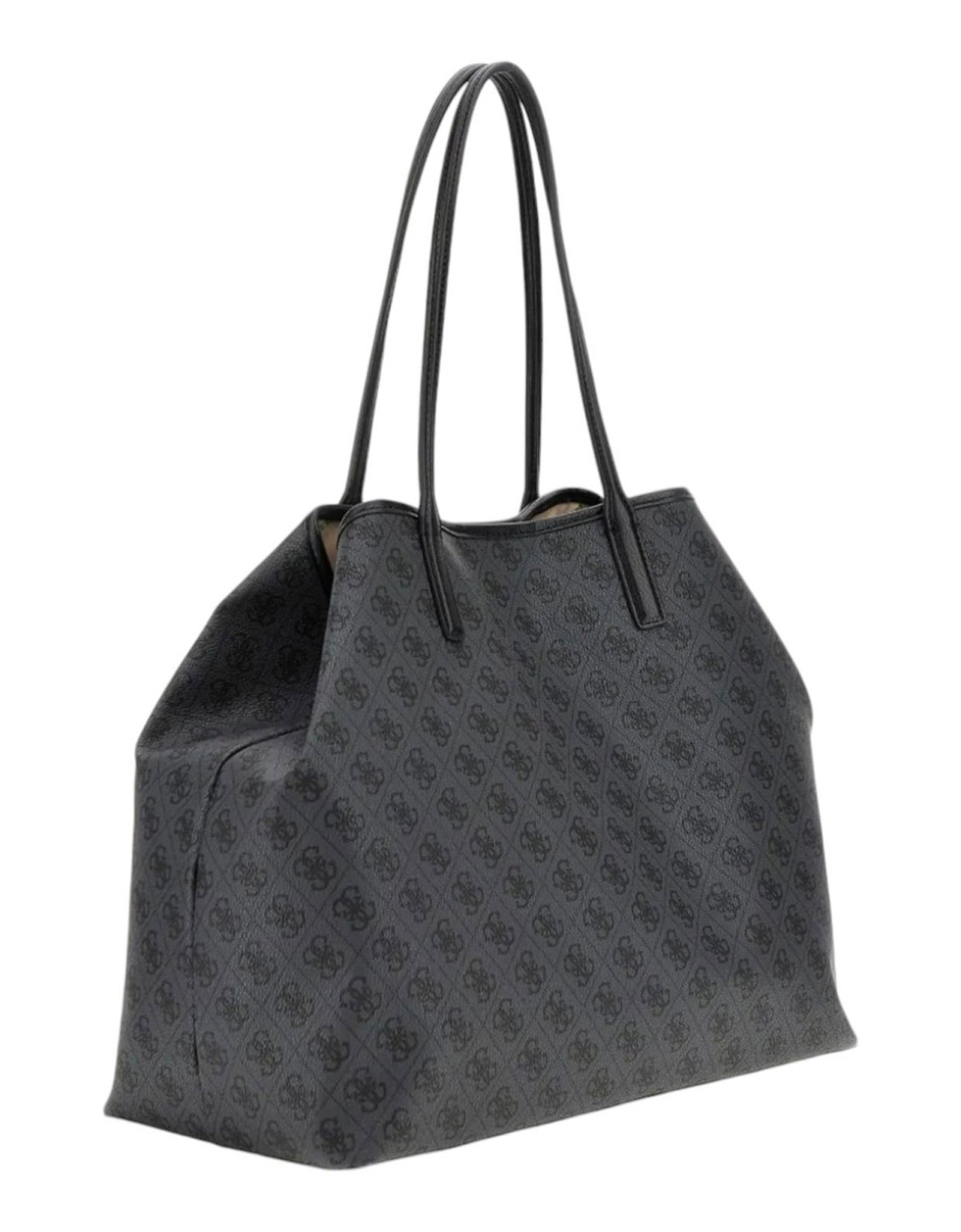 Guess Eco Victtoria large 2 in1 tote bag coal logo