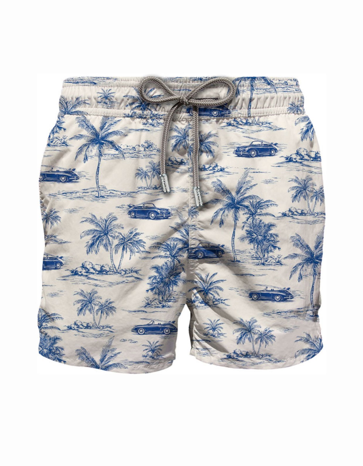 MC2 Saint Barth Gustavia swim shorts with beach car toile de juoy print