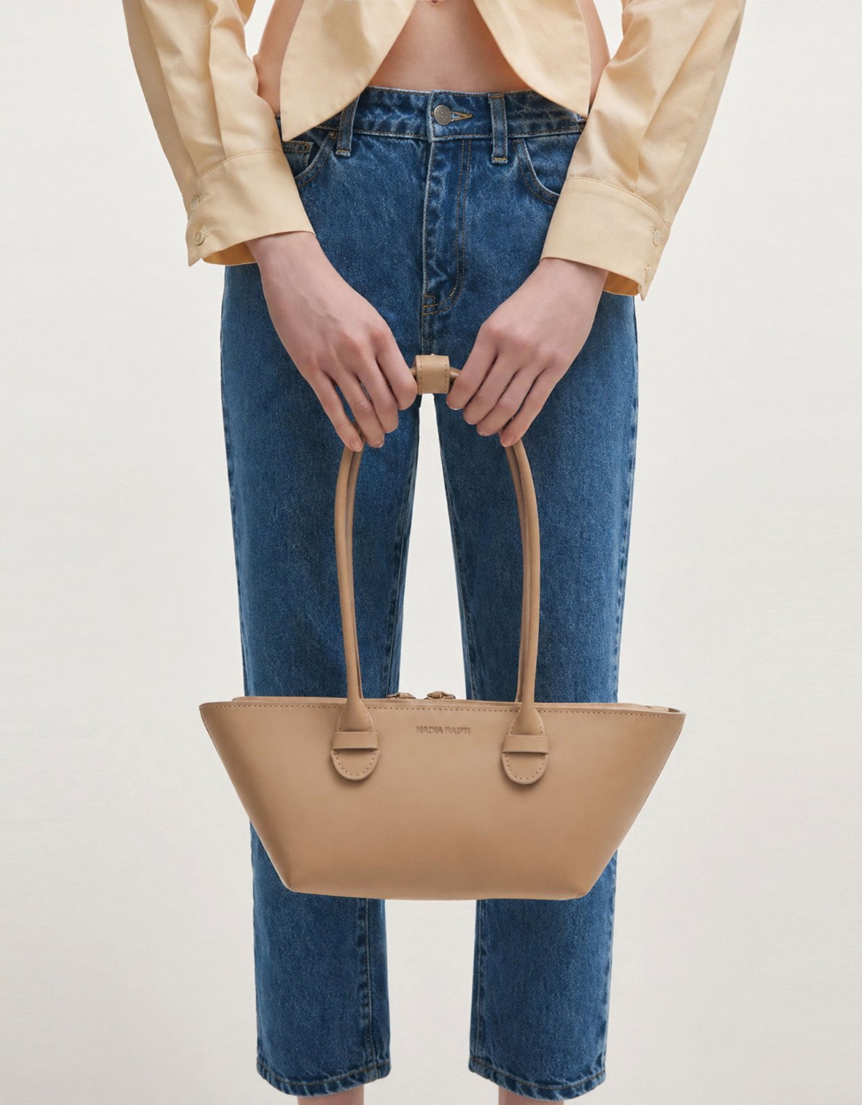 Nadia Rapti Gardenia leather bag beige