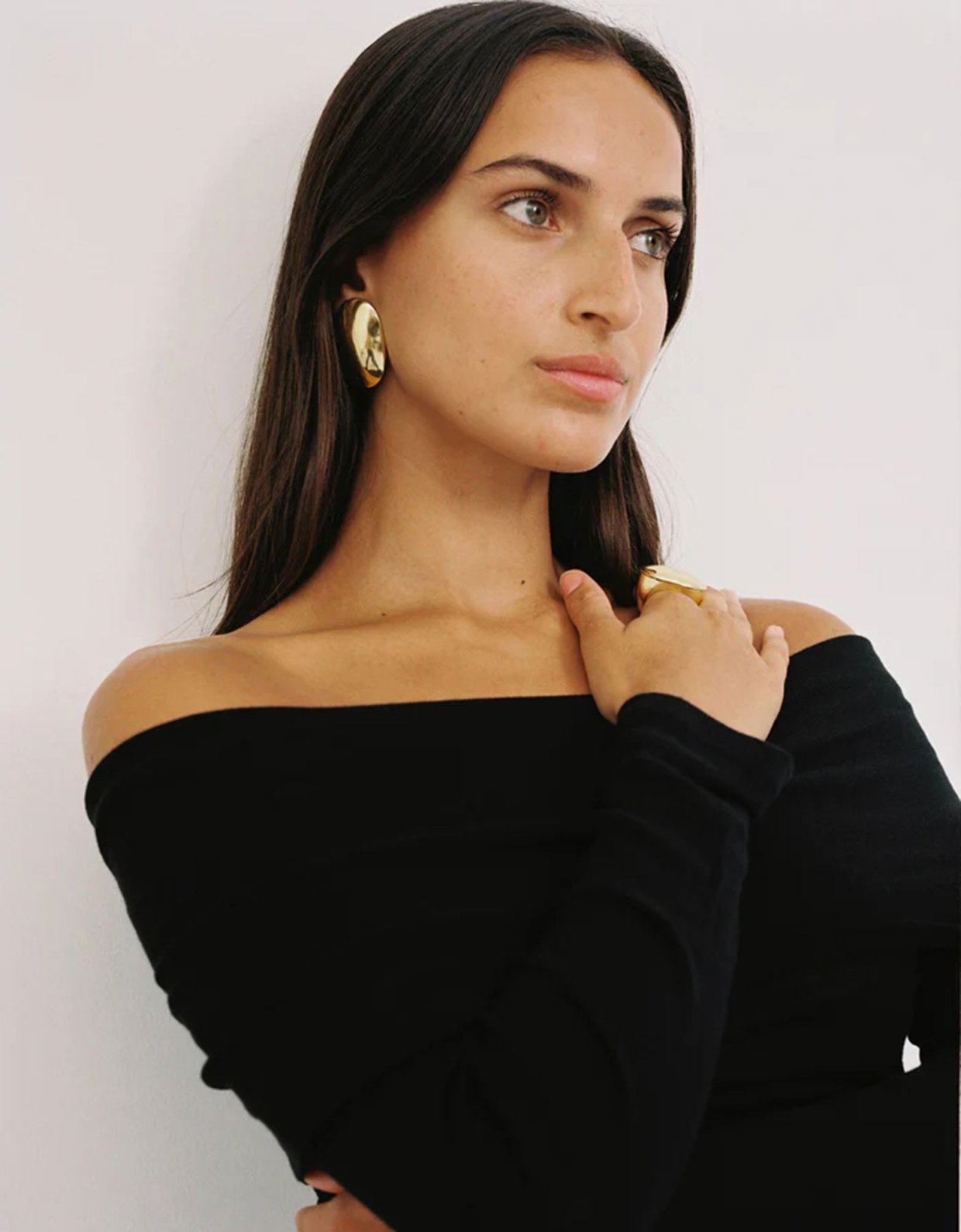Moncollier Gigi gold earrings