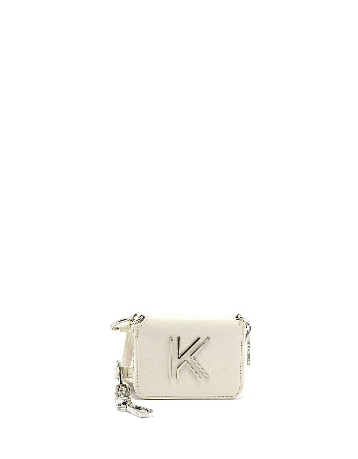 Kendall + Kylie Coco-chain wallet off white