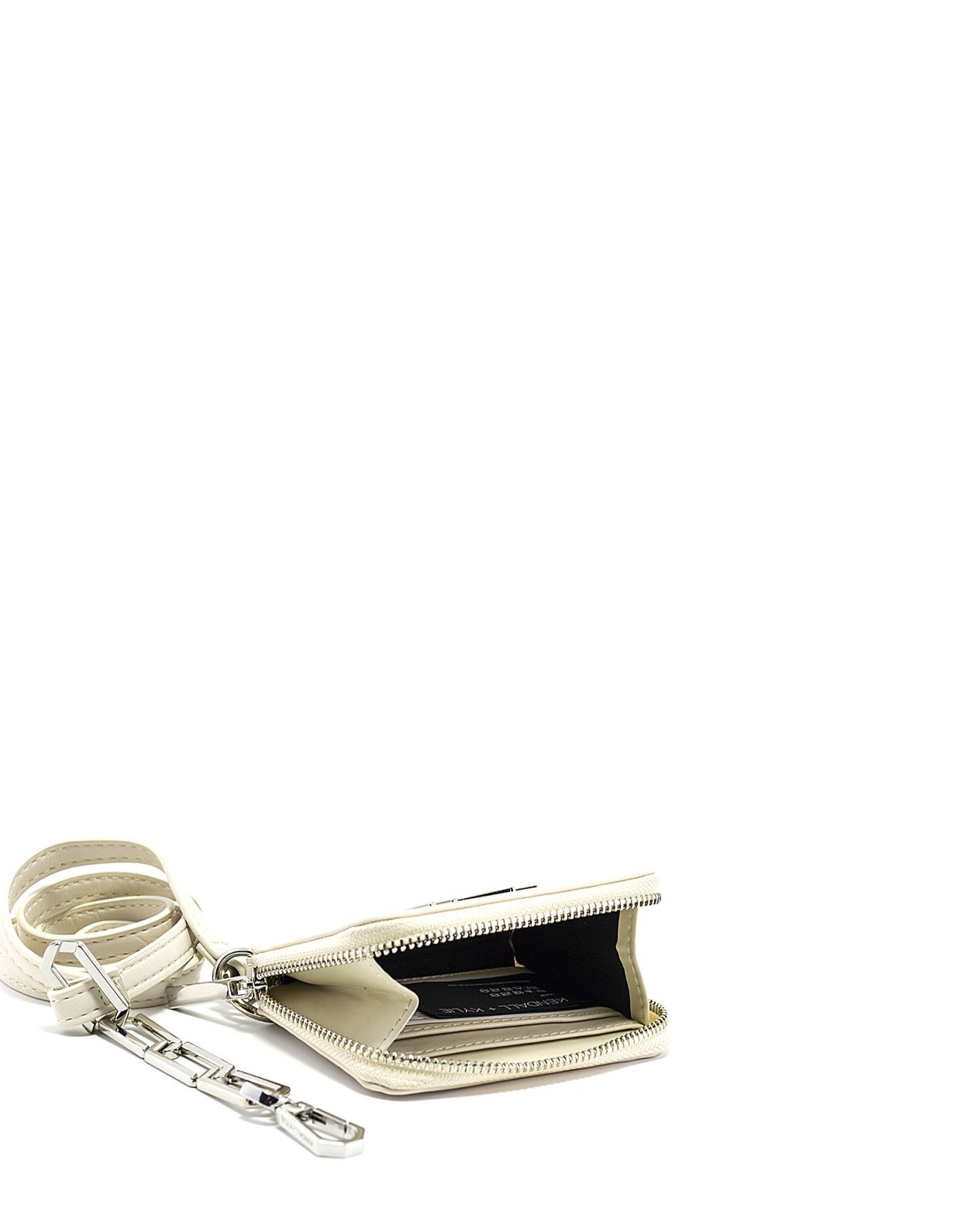 Kendall + Kylie Coco-chain wallet off white