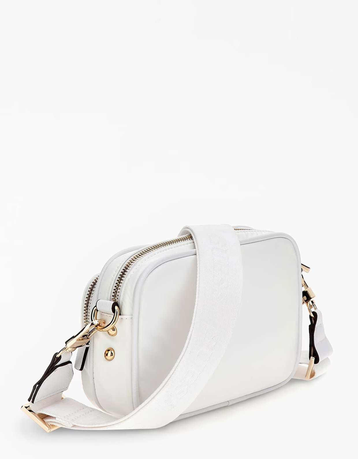 Guess | Eco Gemma crossbody camera bag white | Greek Fashion Room