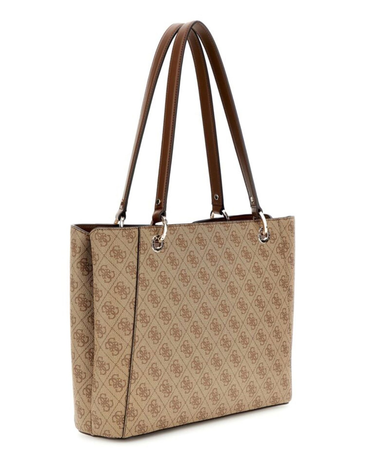 Guess Nolana noel tote bag latte logo brown