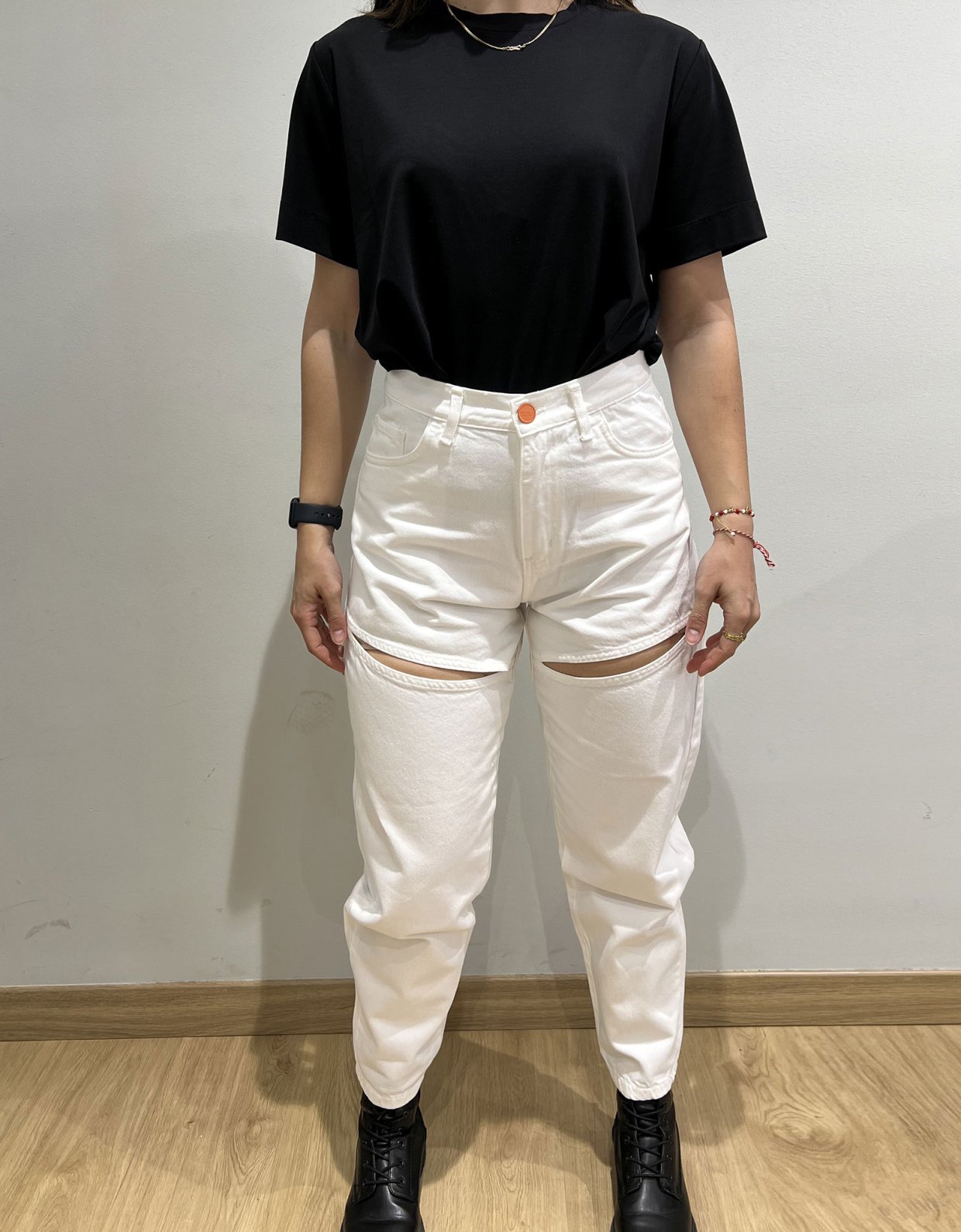 Sac & CO Jeans Rosalia slim fit white denim pants