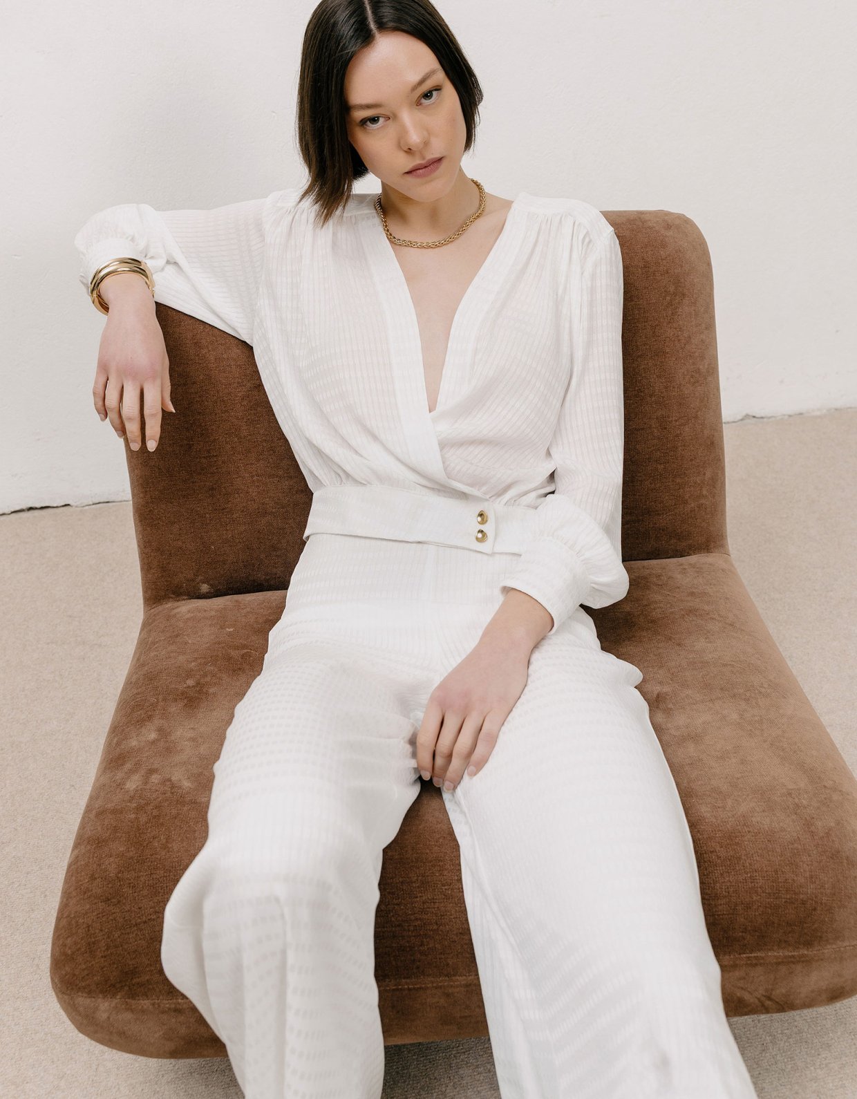 Georgia Sini Dawn trousers off white