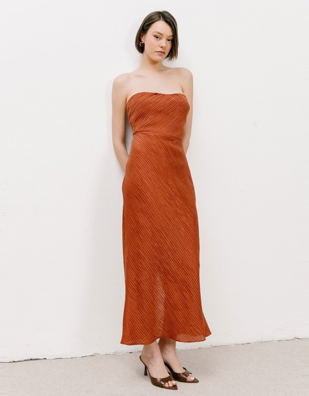 Georgia Sini Halo dress solar orange