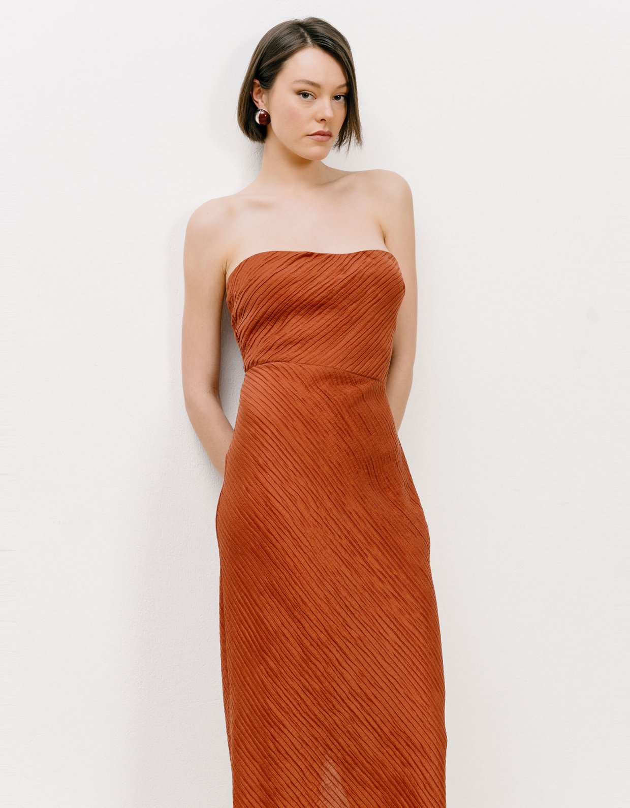 Georgia Sini Halo dress solar orange