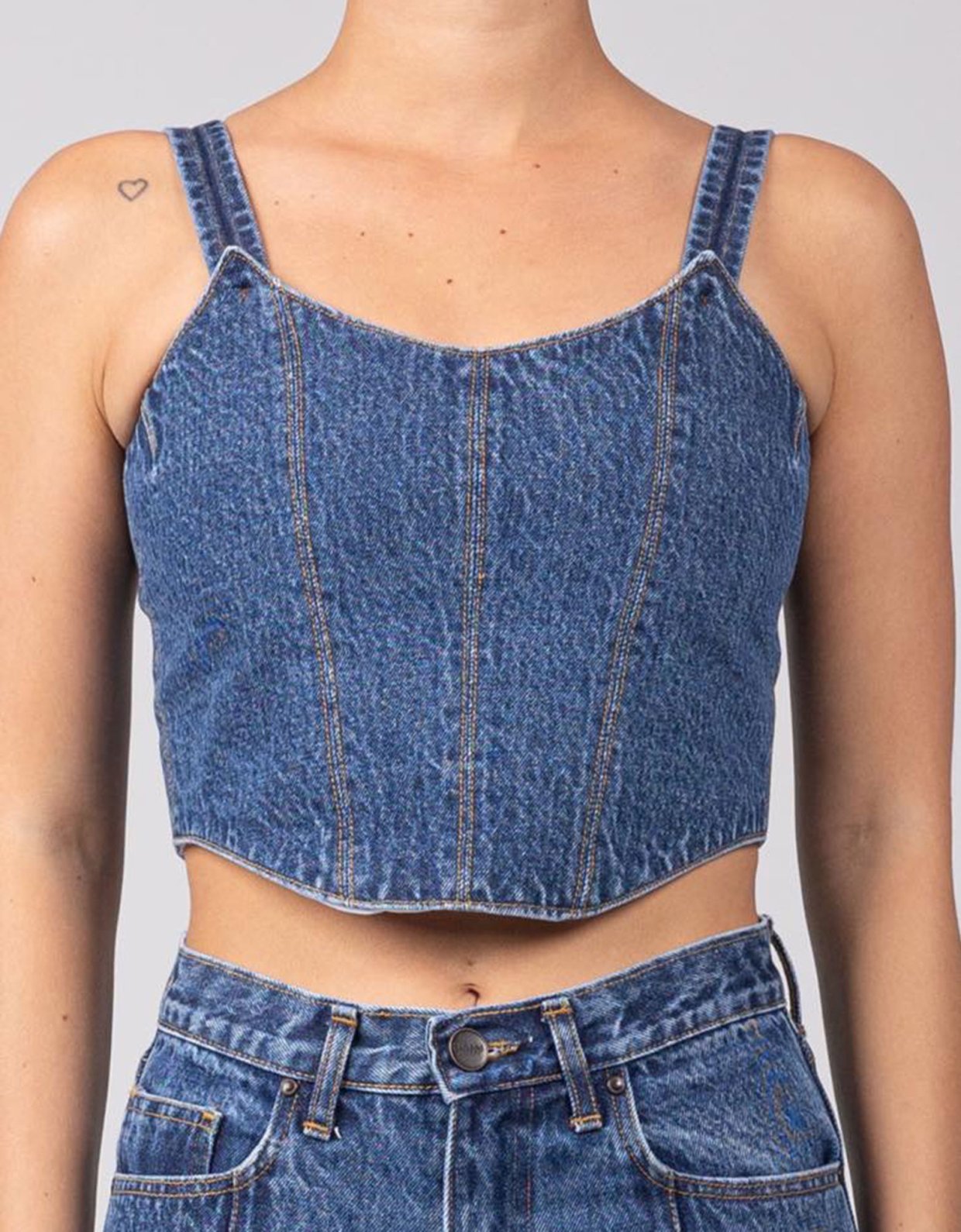 Sac & CO Jeans Alice bust mid blue denim