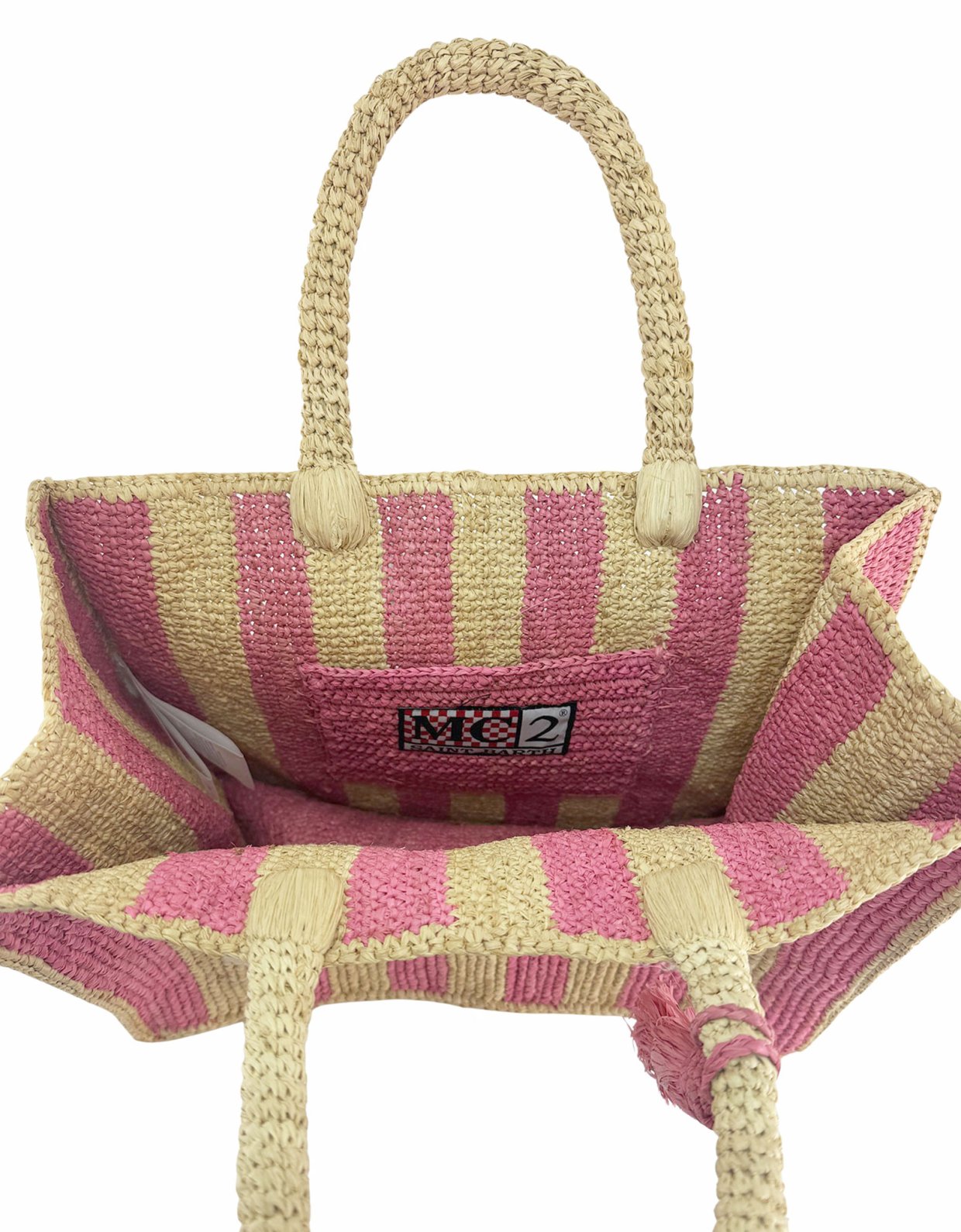 MC2 Saint Barth Striped Colette raffia handbag