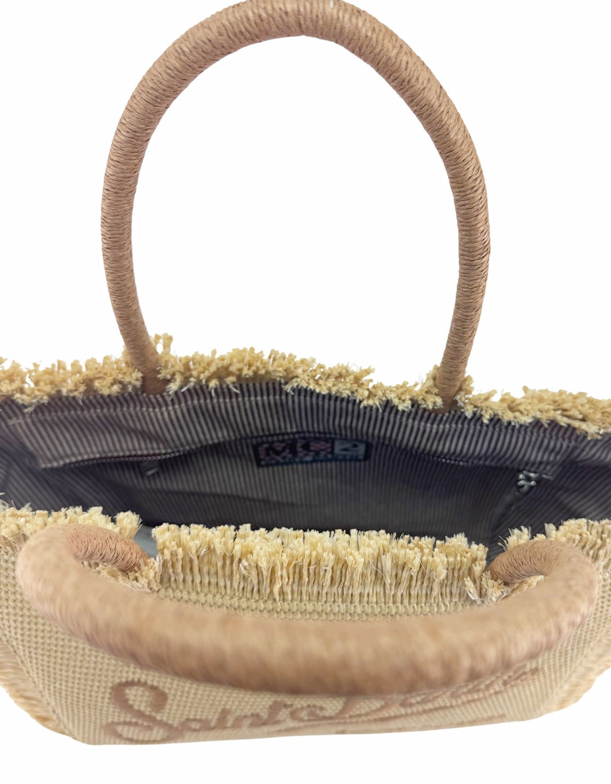MC2 Saint Barth Vanity straw handbag with palm embroidery