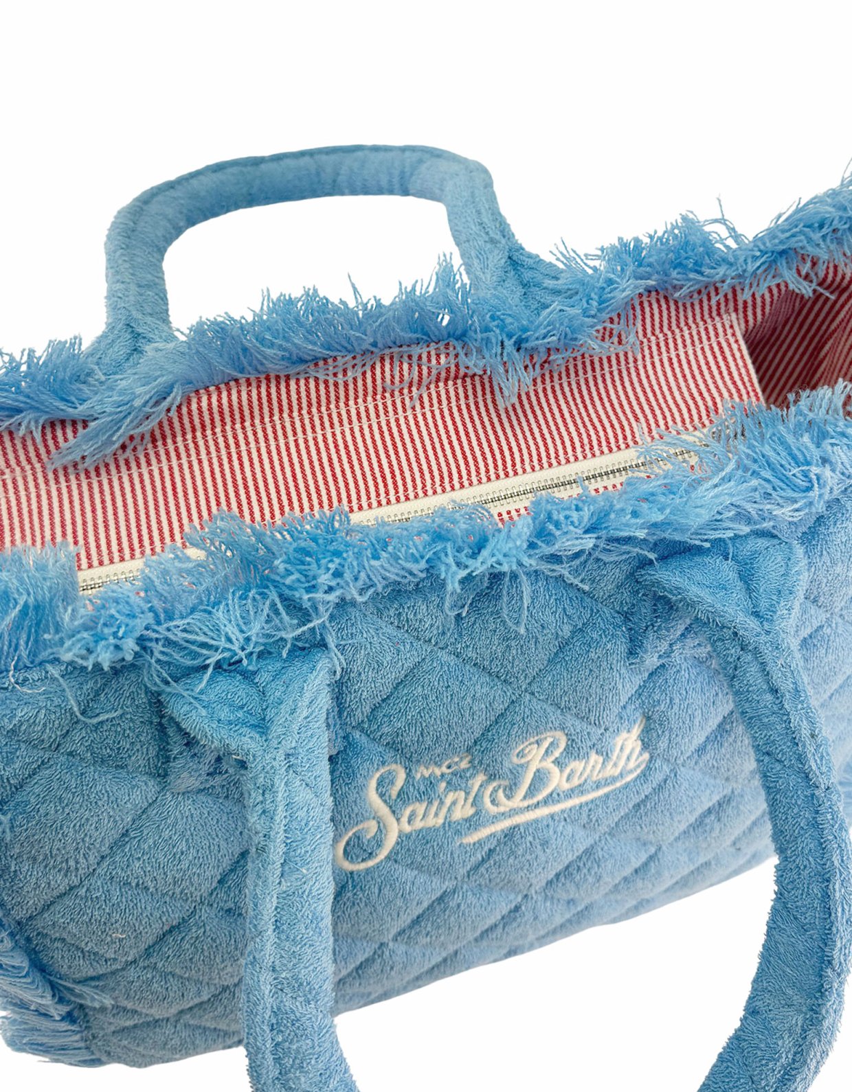 MC2 Saint Barth Vanity light blue quilted terry sponge tote bag