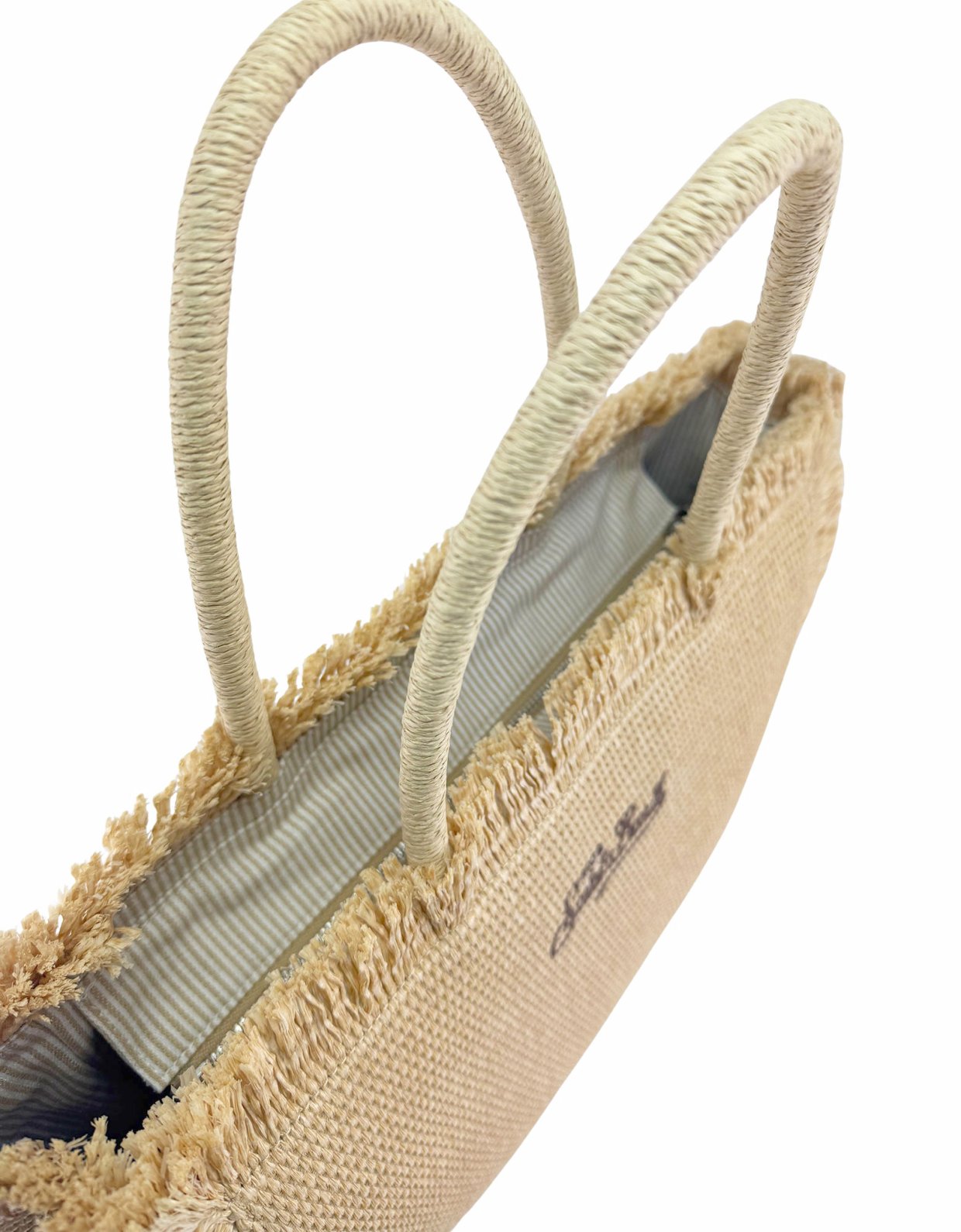 MC2 Saint Barth Vanity straw handbag with logo embroidery