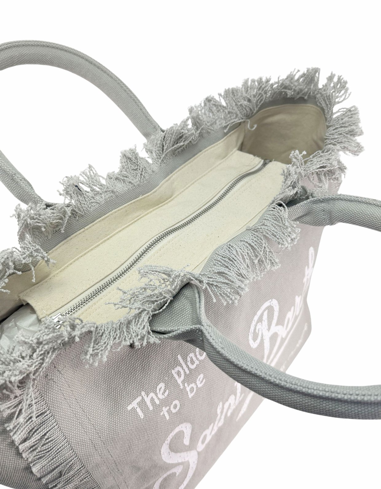 MC2 Saint Barth Vanity grey cotton canvas tote bag