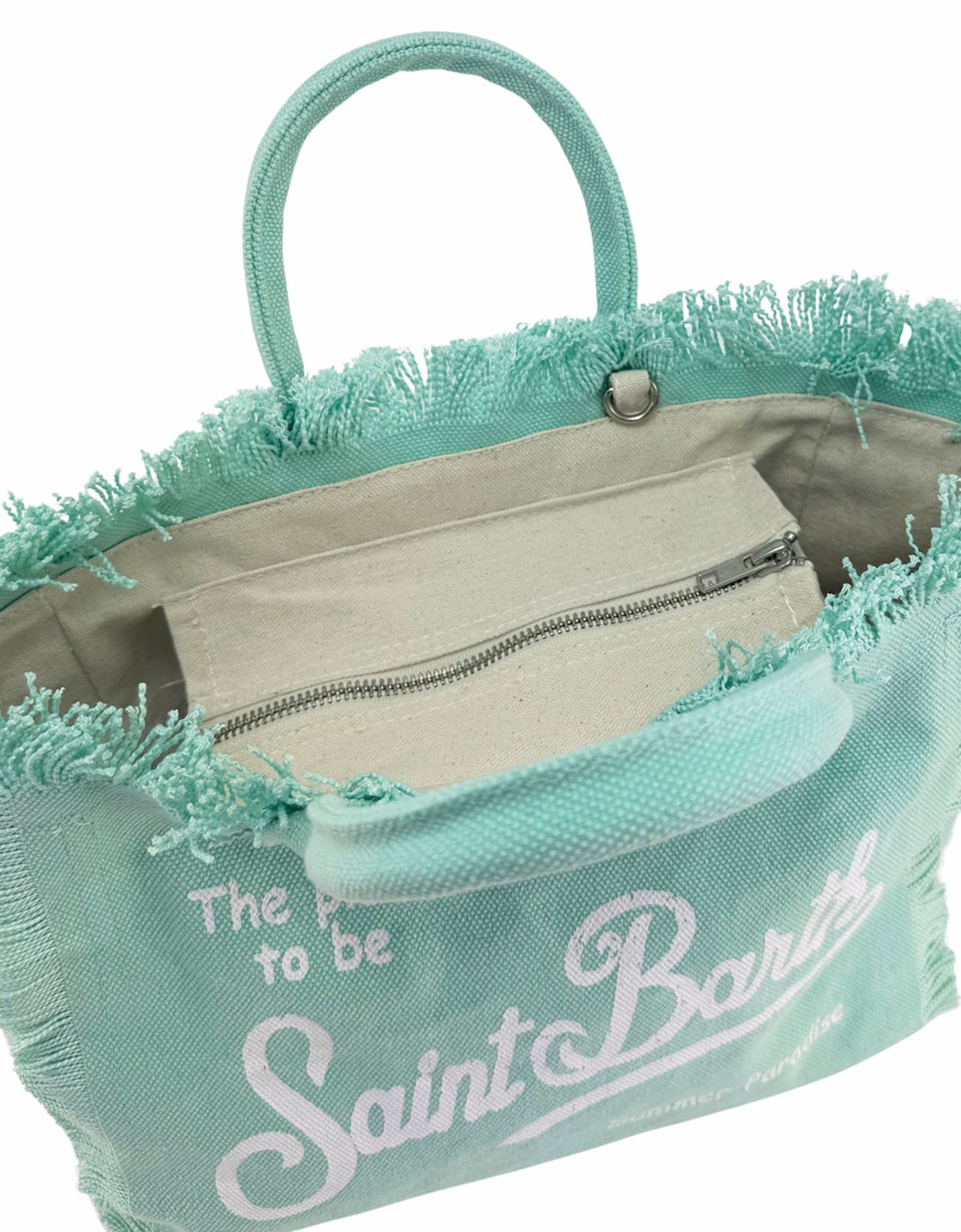 MC2 Saint Barth Vanity sage green cotton canvas tote bag