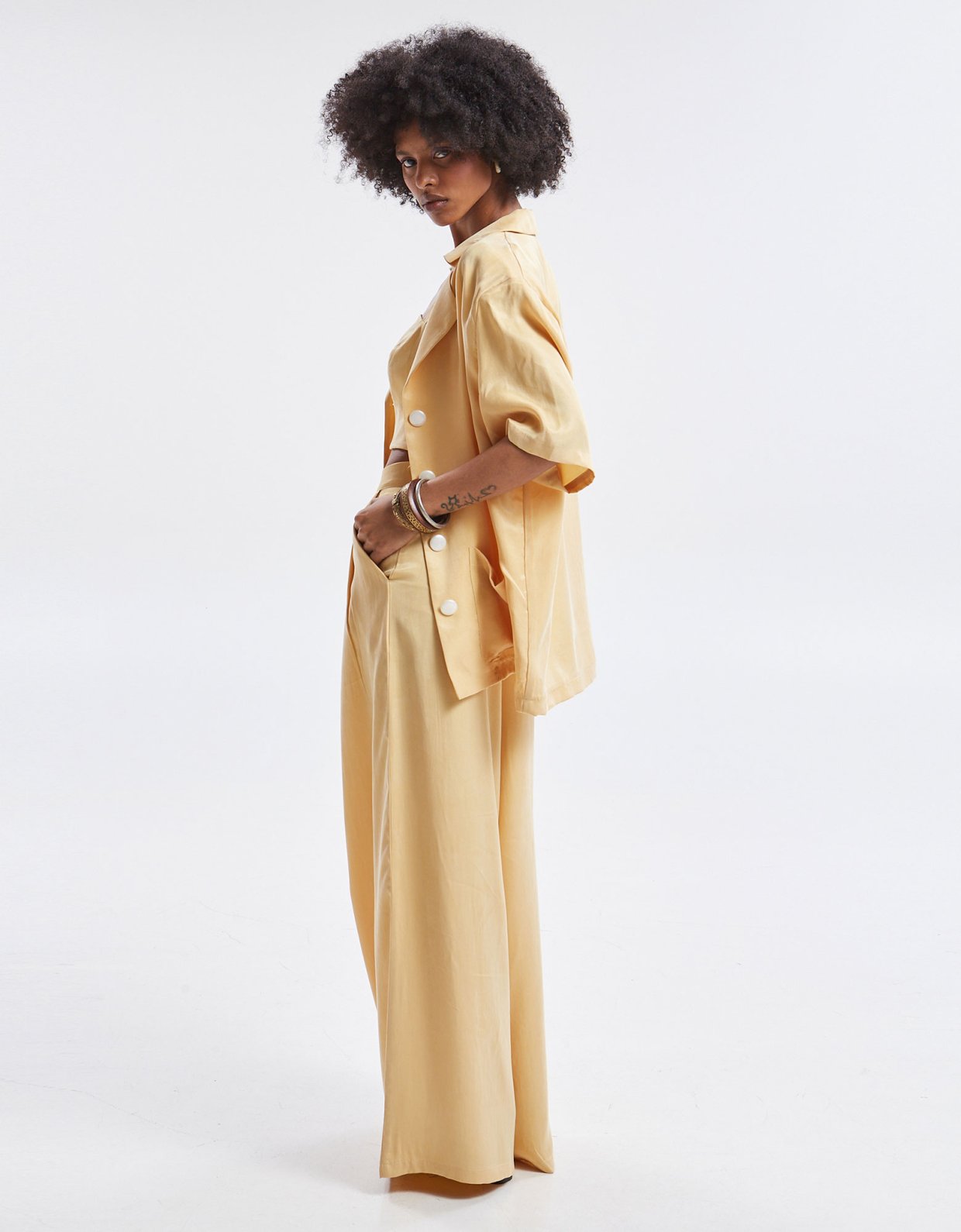 Ananke Clothing Ilyra wide pants banana