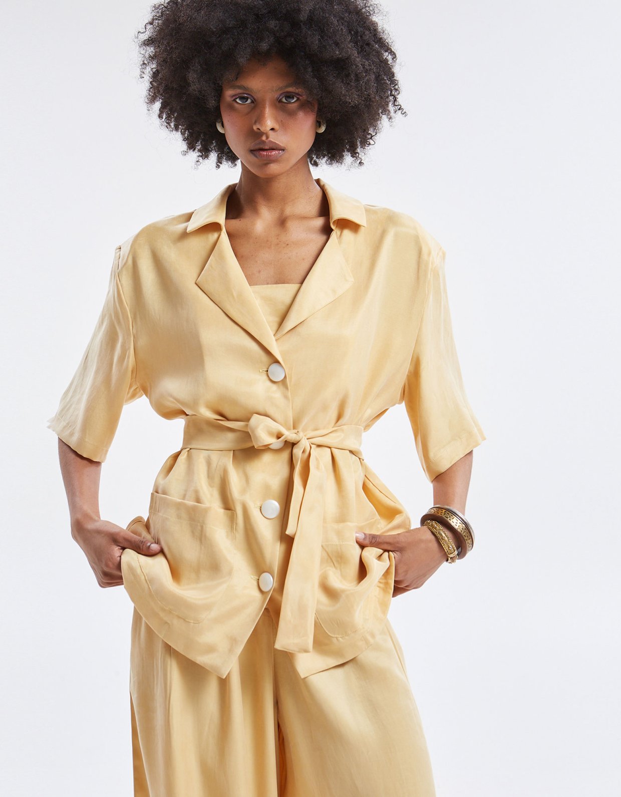 Ananke Clothing Ilyra wide pants banana