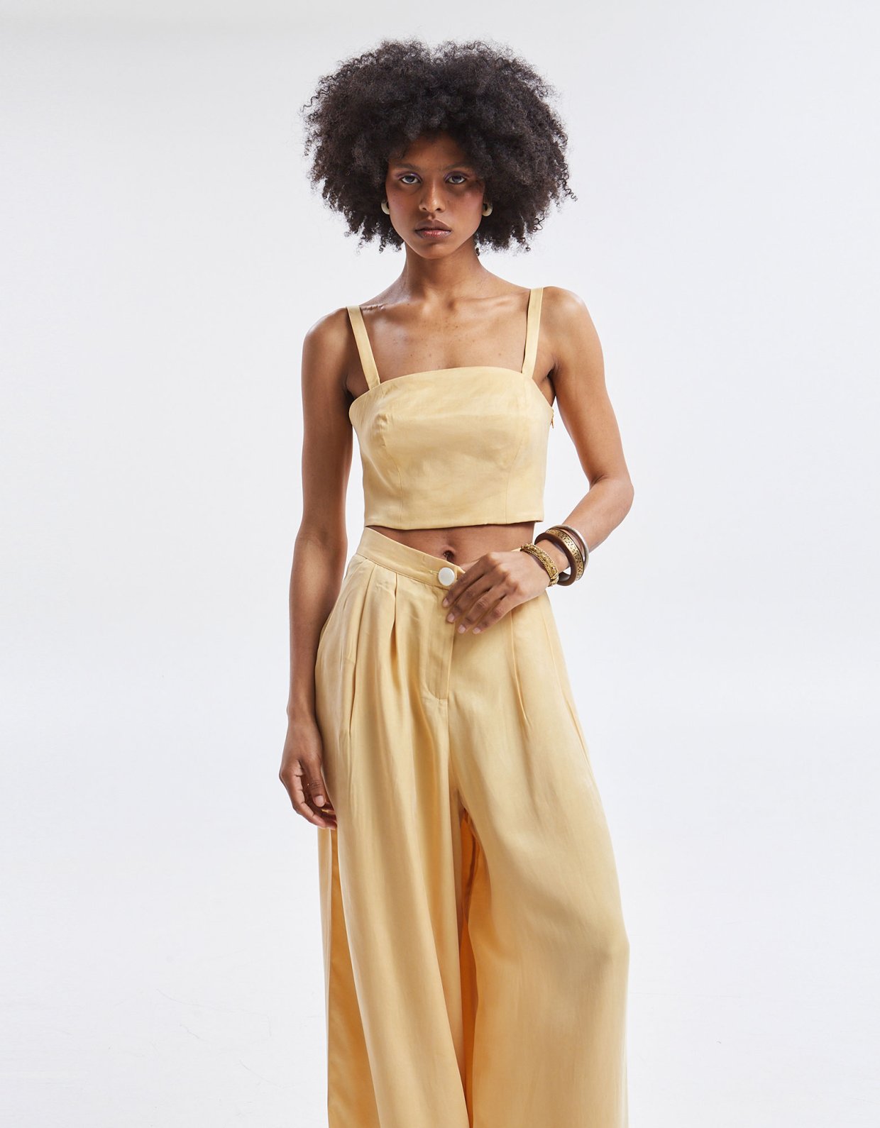 Ananke Clothing Ilyra wide pants banana