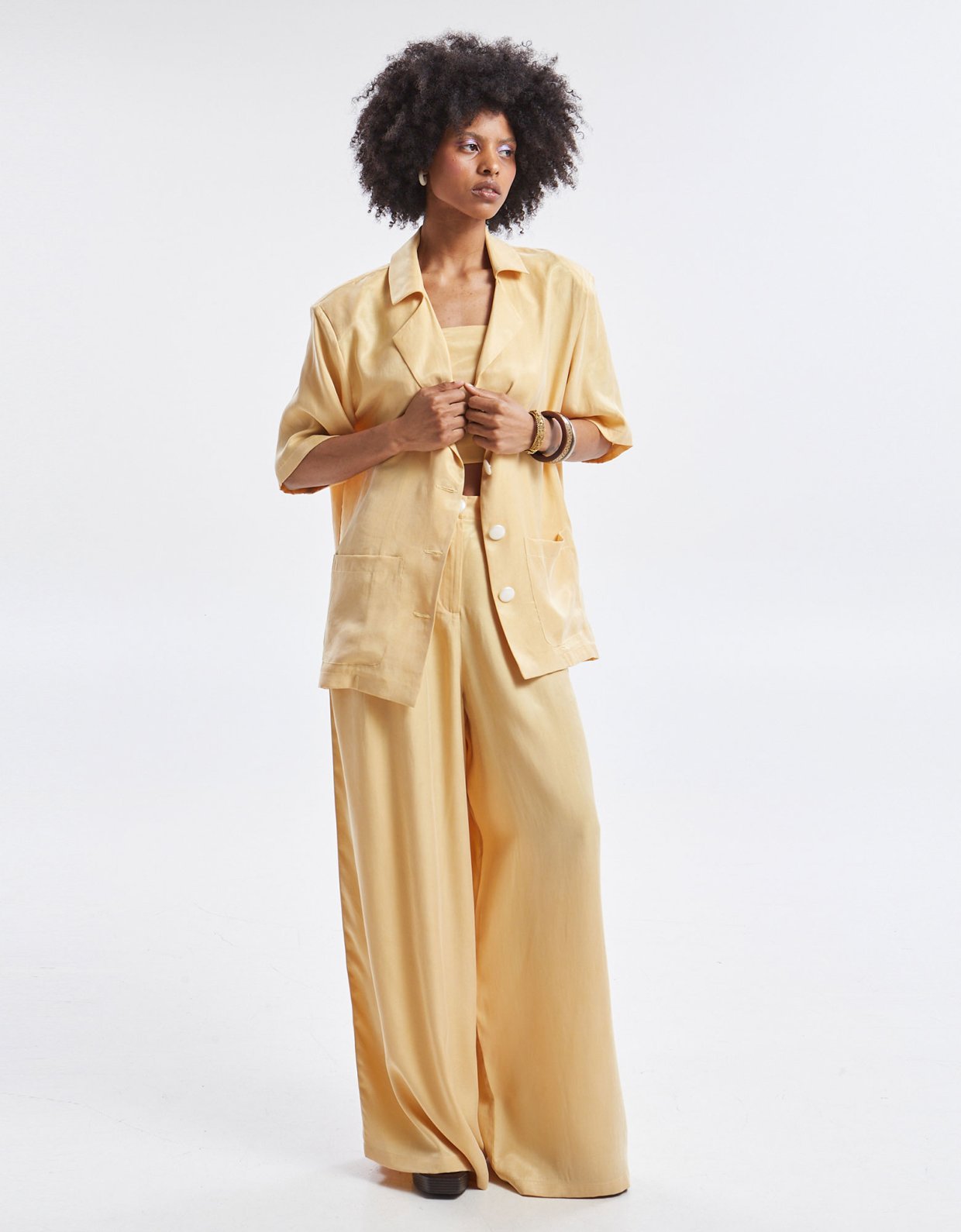 Ananke Clothing Ilyra wide pants banana