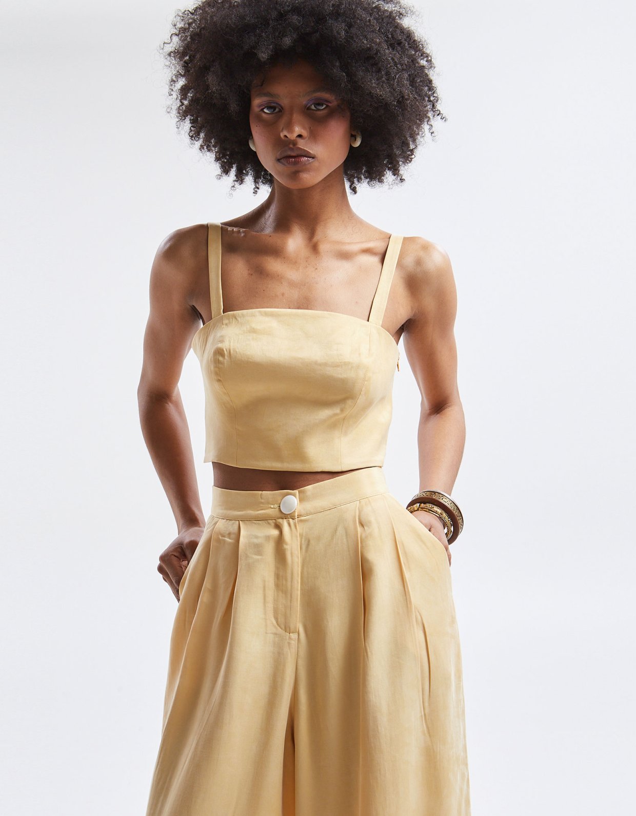 Ananke Clothing Ilyra wide pants banana