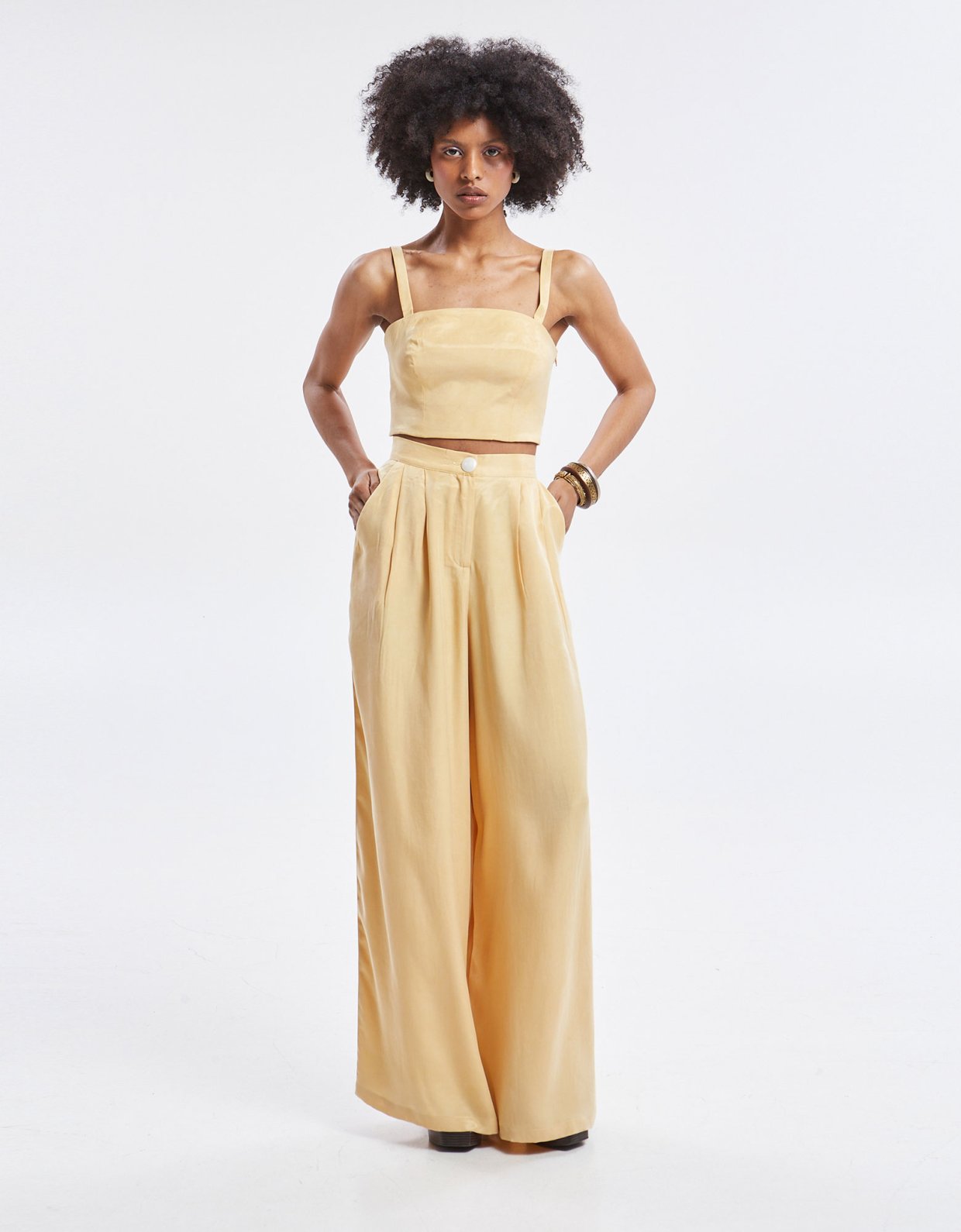 Ananke Clothing Ilyra wide pants banana