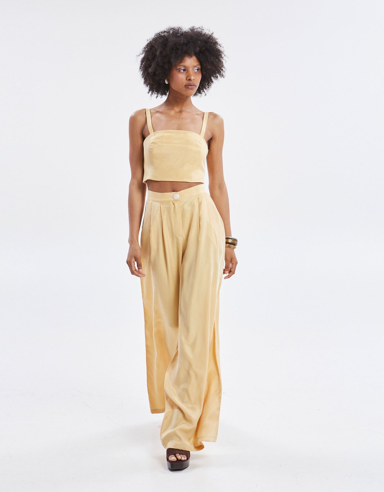 Ananke Clothing Ilyra wide pants banana