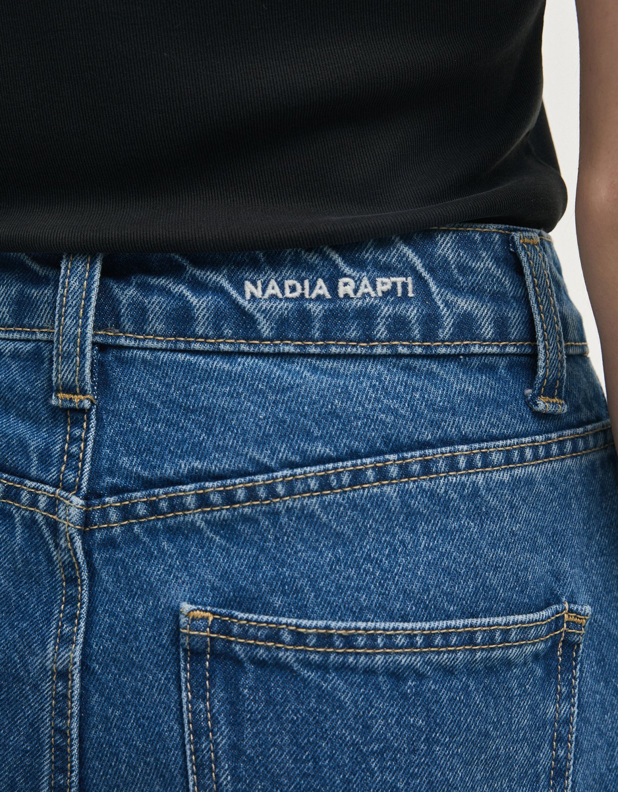 Nadia Rapti Indigo denim trousers blue