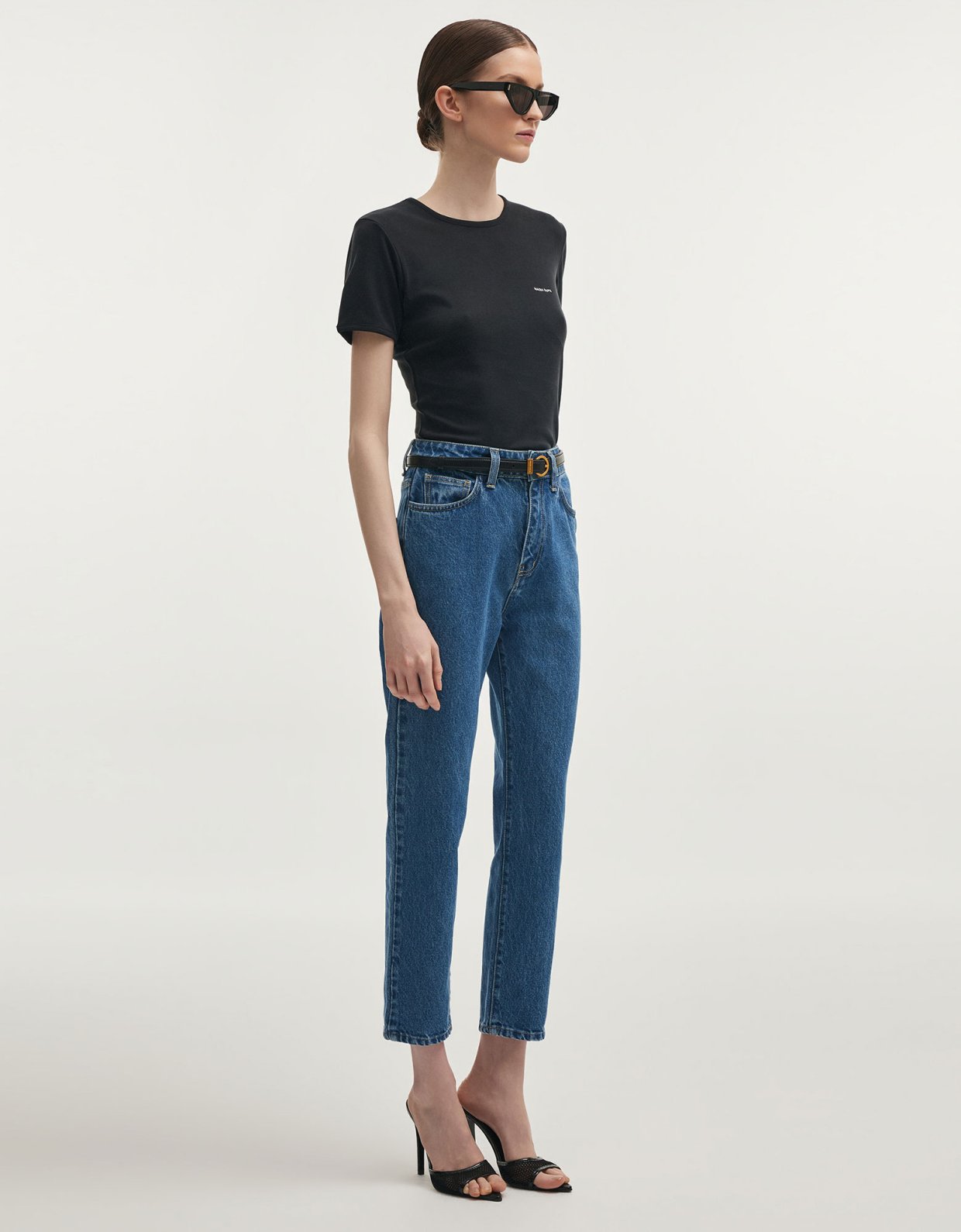 Nadia Rapti Indigo denim trousers blue