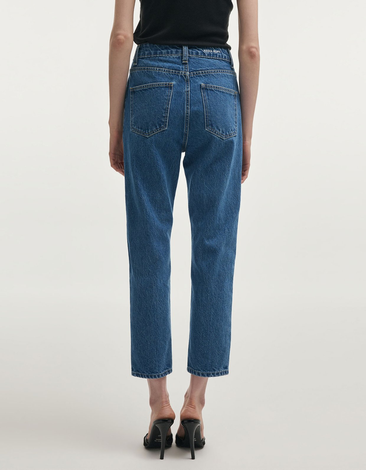Nadia Rapti Indigo denim trousers blue