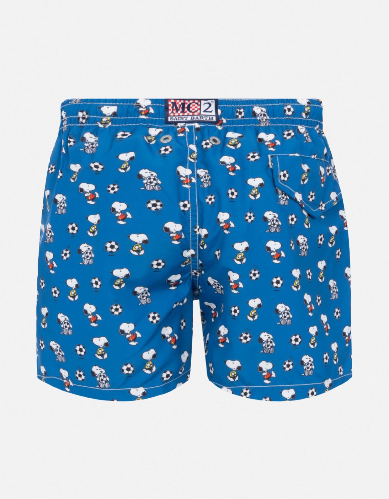 MC2 Saint Barth Jean lighting lightweight fabric swim shorts with Snoopy print